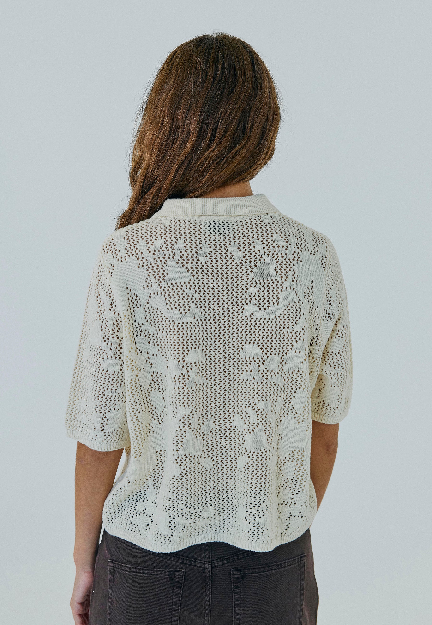 Majsa crochet knit cardigan - Off-white