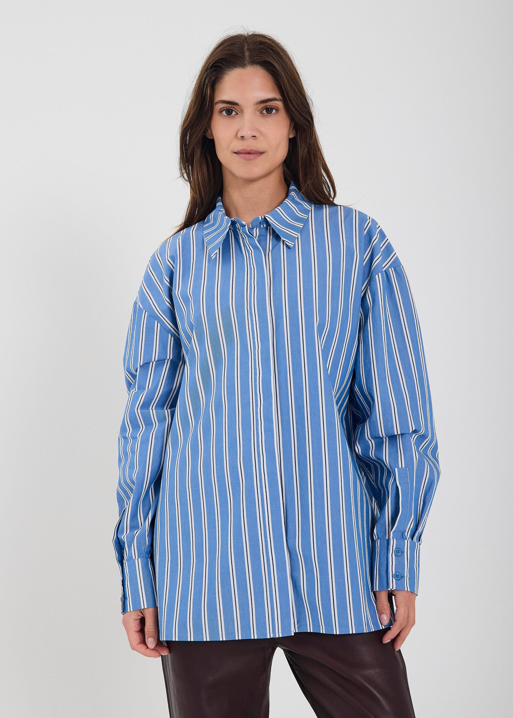 NORR Maloa shirt Shirts Blue stripe