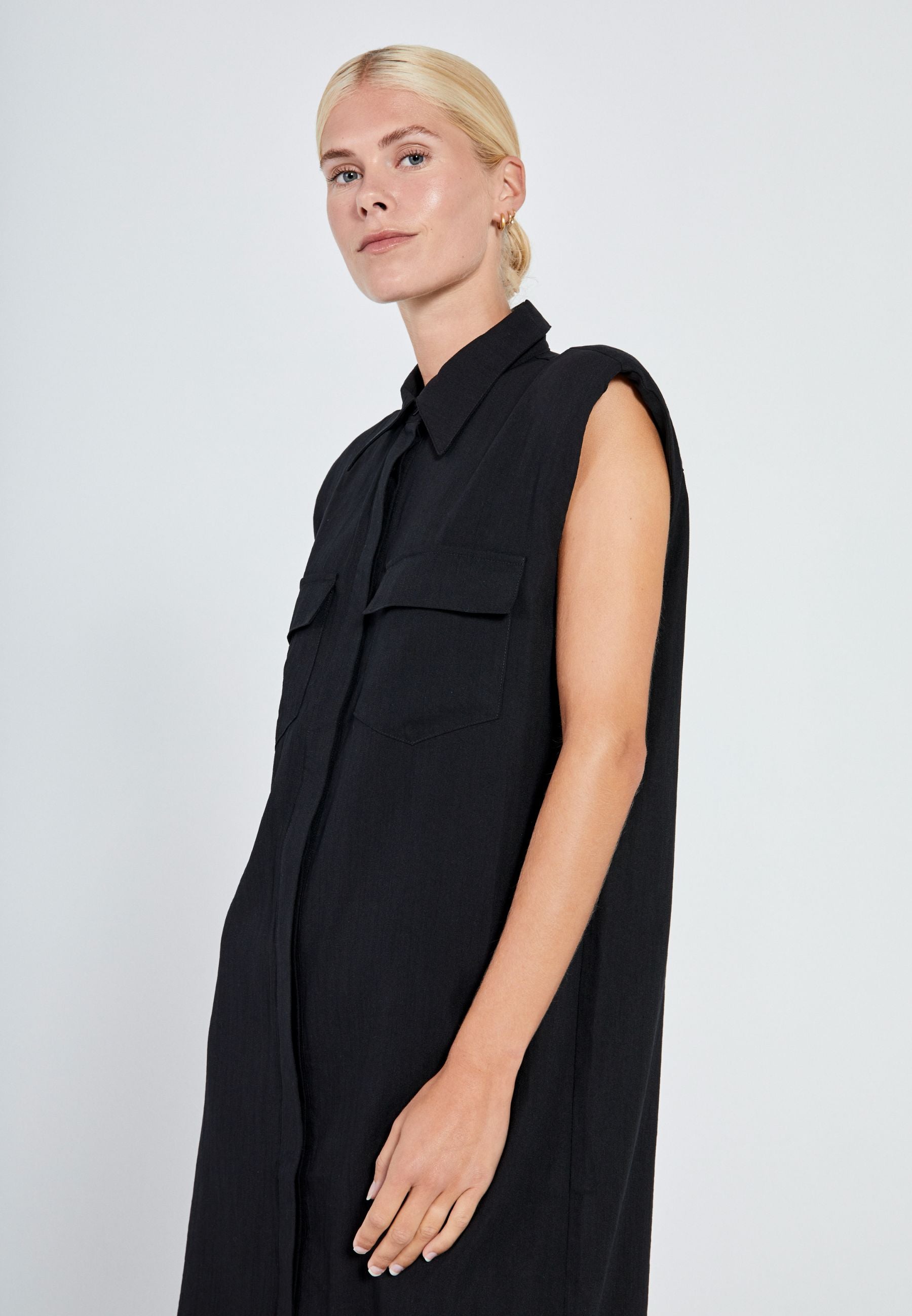 NORR Mara shirt dress Dresses Black