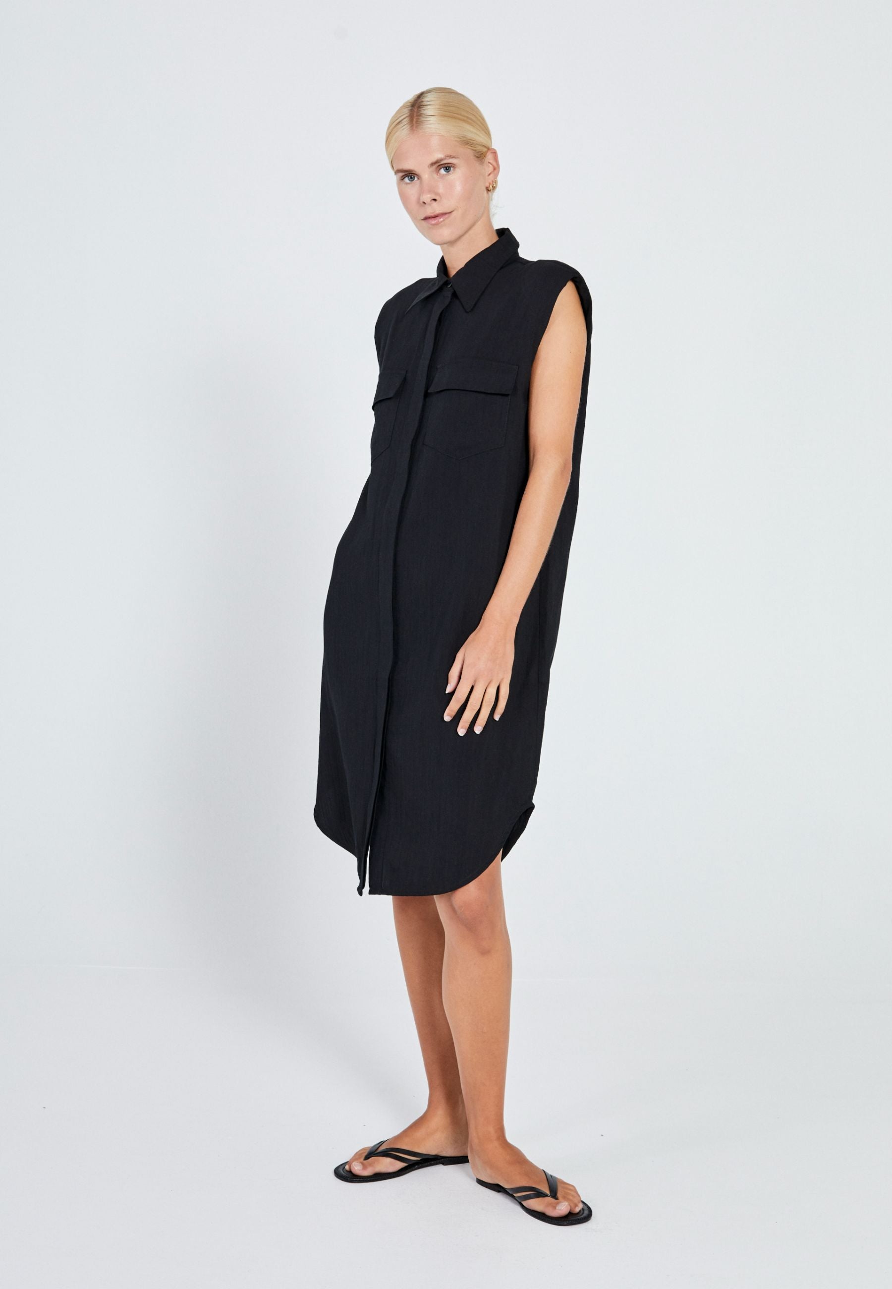 NORR Mara shirt dress Dresses Black