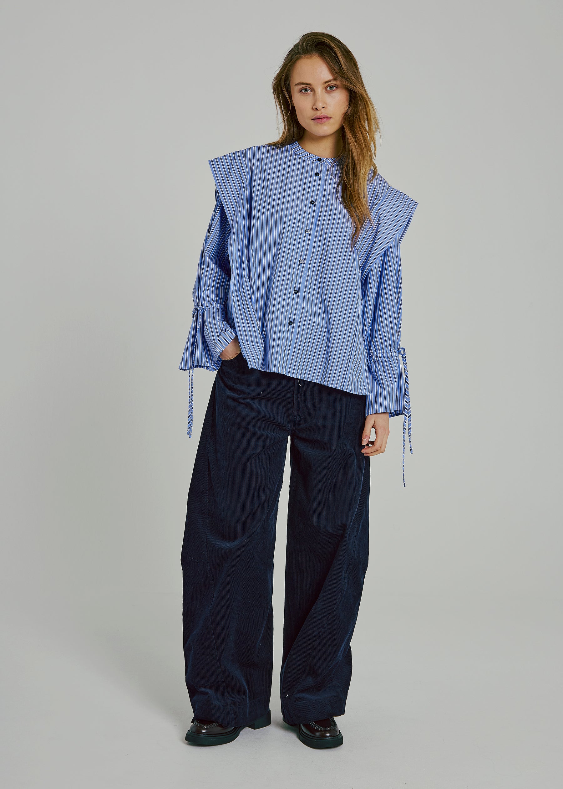 NORR Marion shirt Shirts Blue stripe