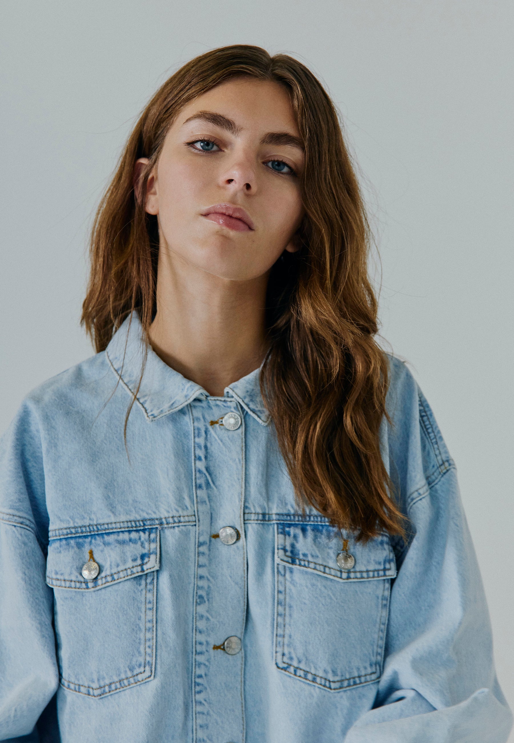 NORR Mie denim jacket Jackets Light blue wash