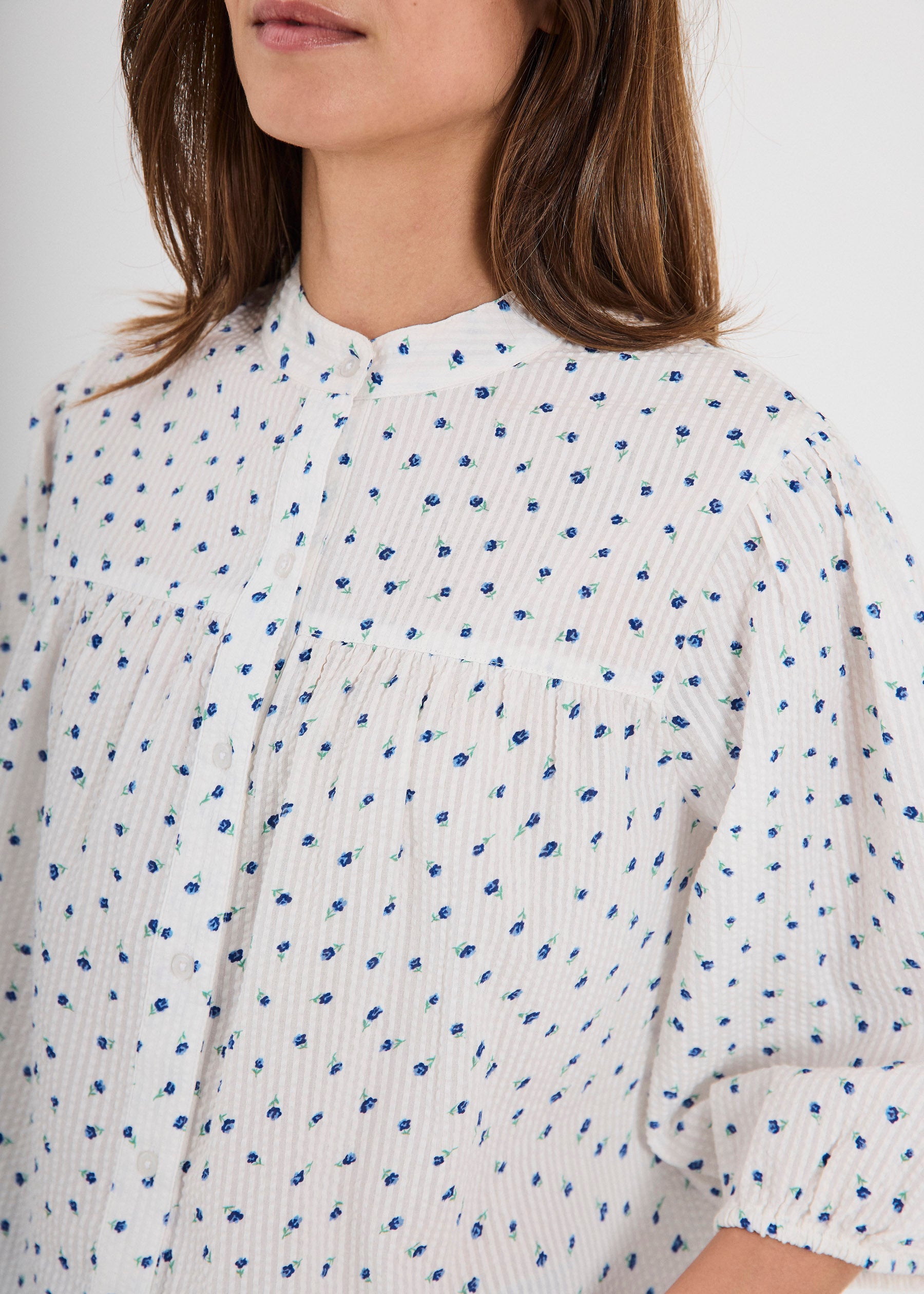 NORR NO - Fia shirt Shirts Blue flower AOP