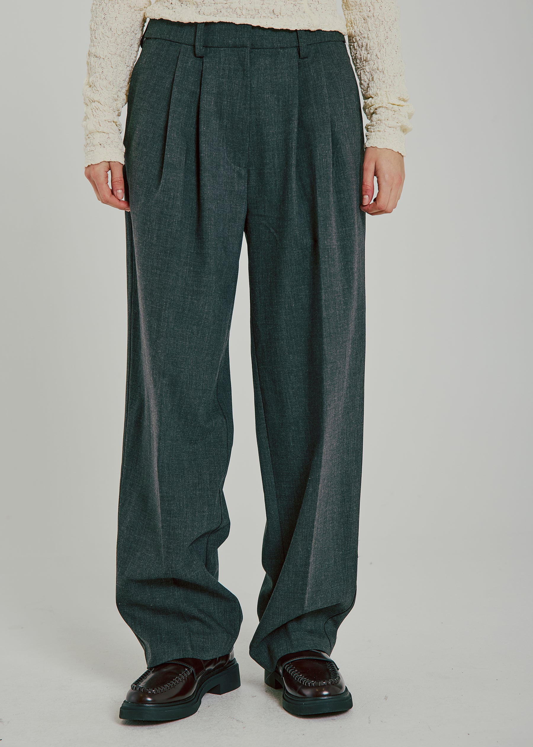 NORR Nala pants Pants Dark grey melange