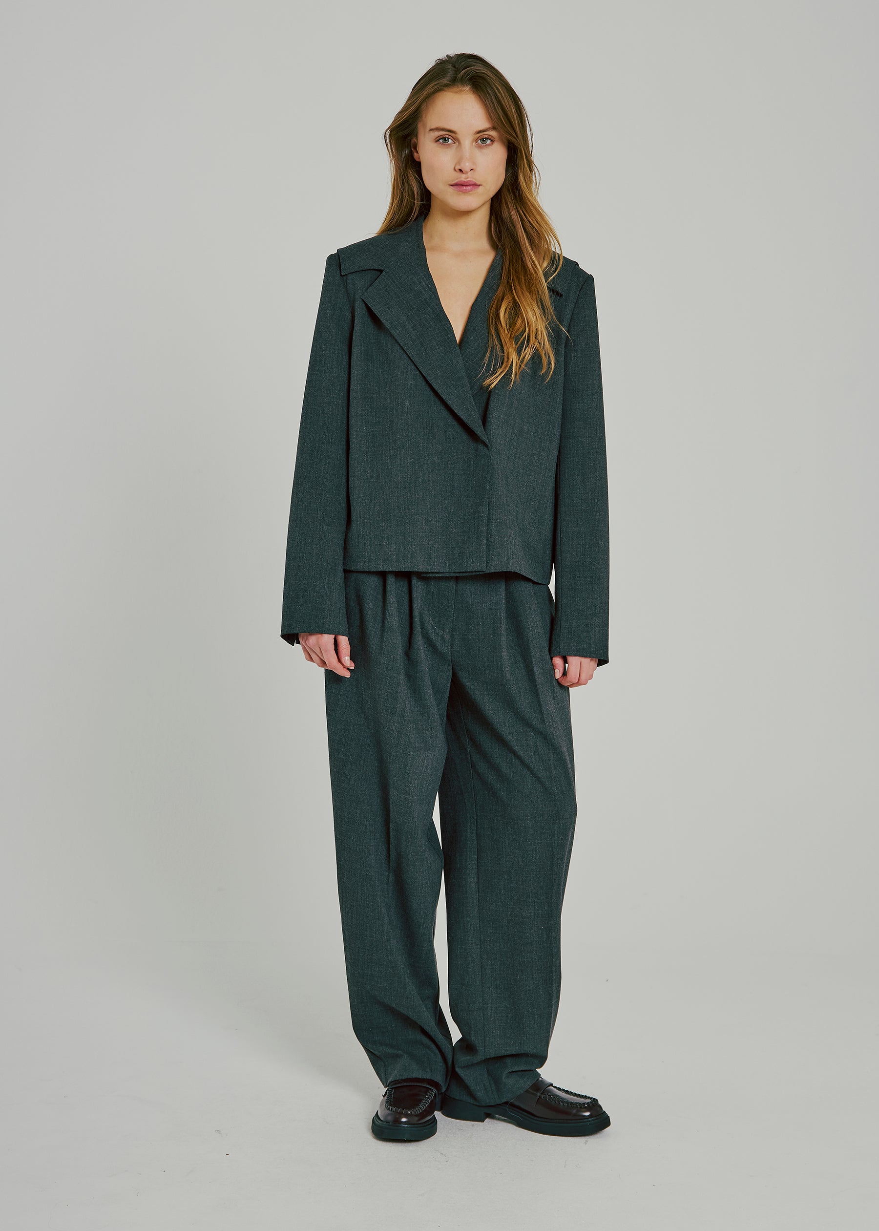 NORR Nala pants Pants Dark grey melange
