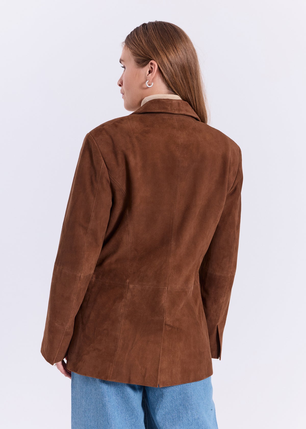 NORR Nathalio suede blazer Blazer Caramel brown