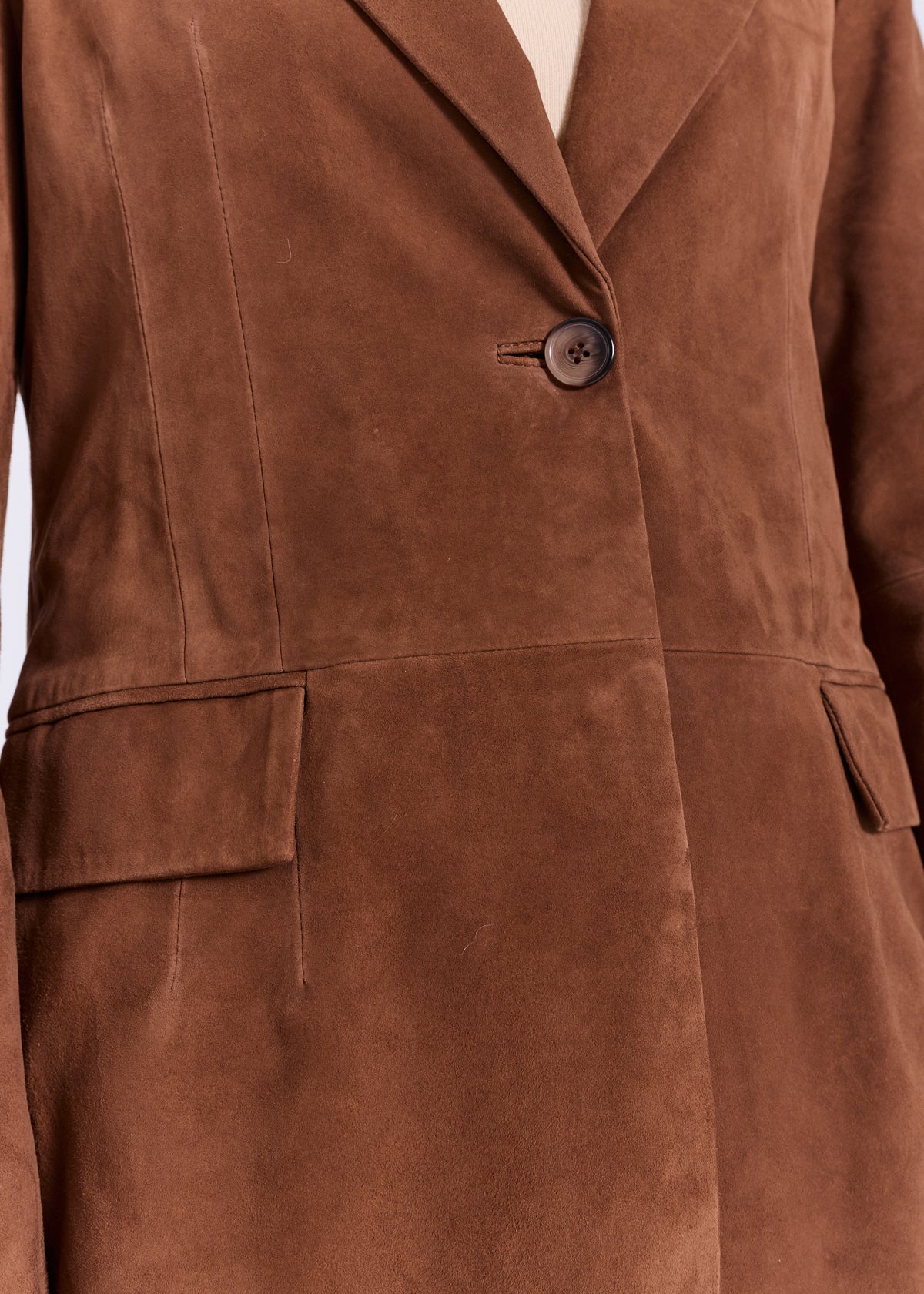 NORR Nathalio suede blazer Blazer Caramel brown