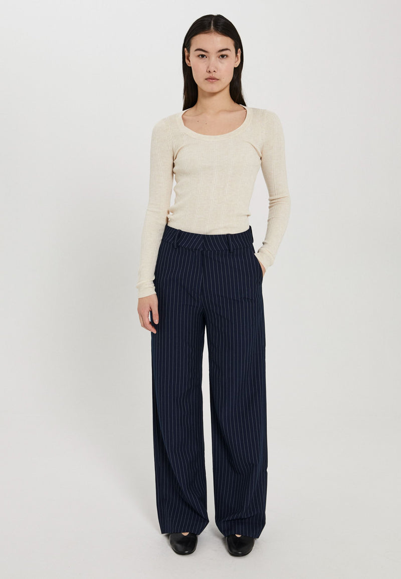 NORR Neo pinstripe pants Pants Navy pinstripe