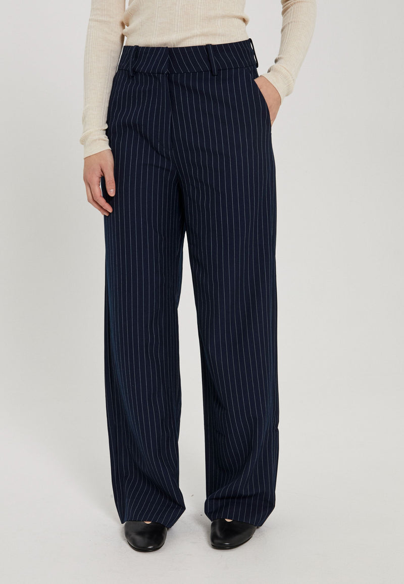 NORR Neo pinstripe pants Pants Navy pinstripe