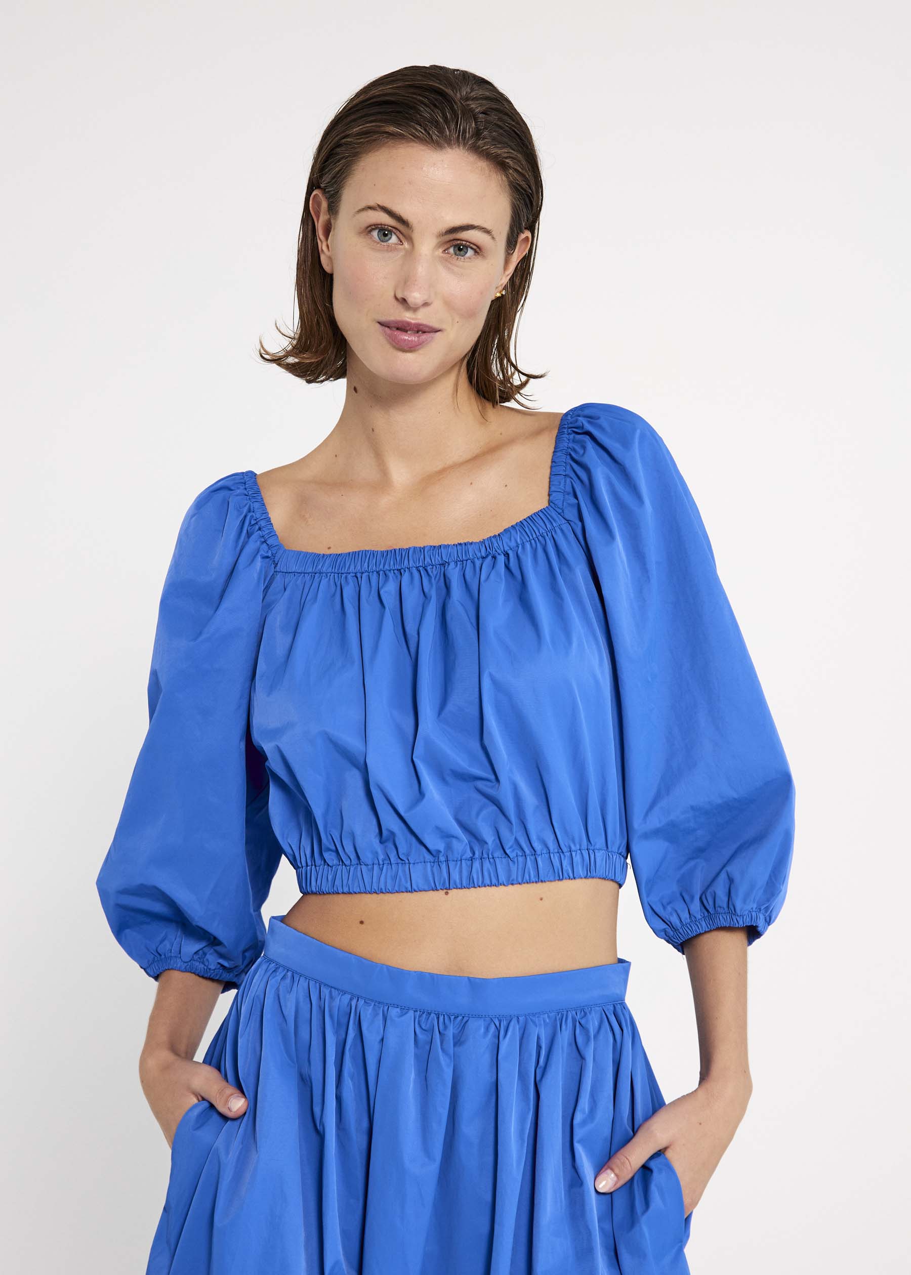 NORR Nicole crop top Tops Ibiza blue