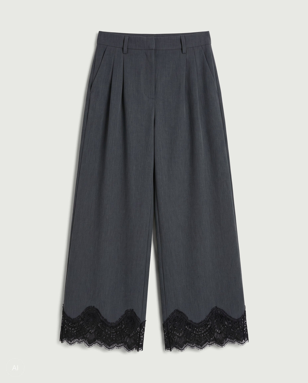 NORR Nina lace pants Pants Grey melange