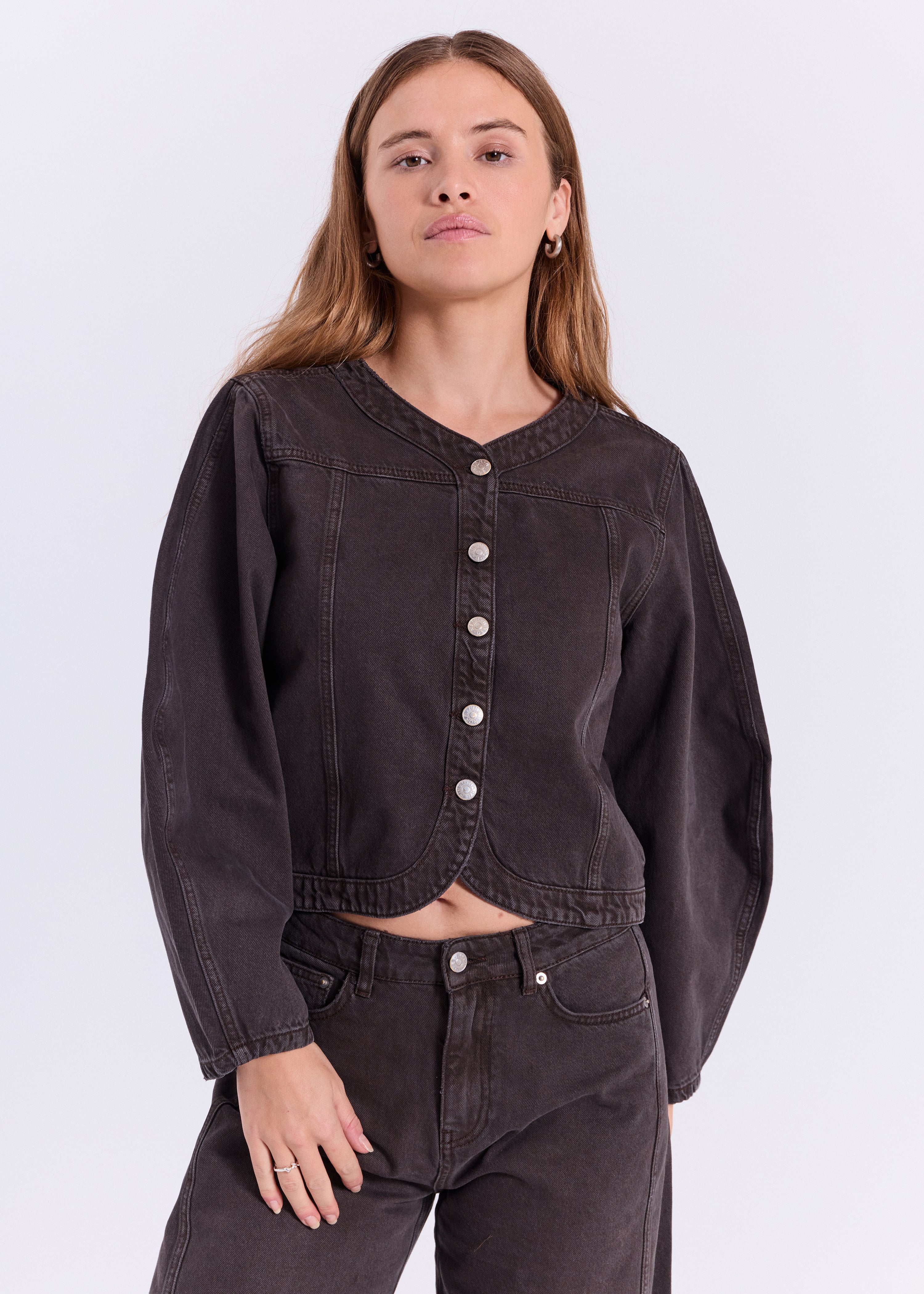 NORR Ninni LS shirt Shirts Brown washed