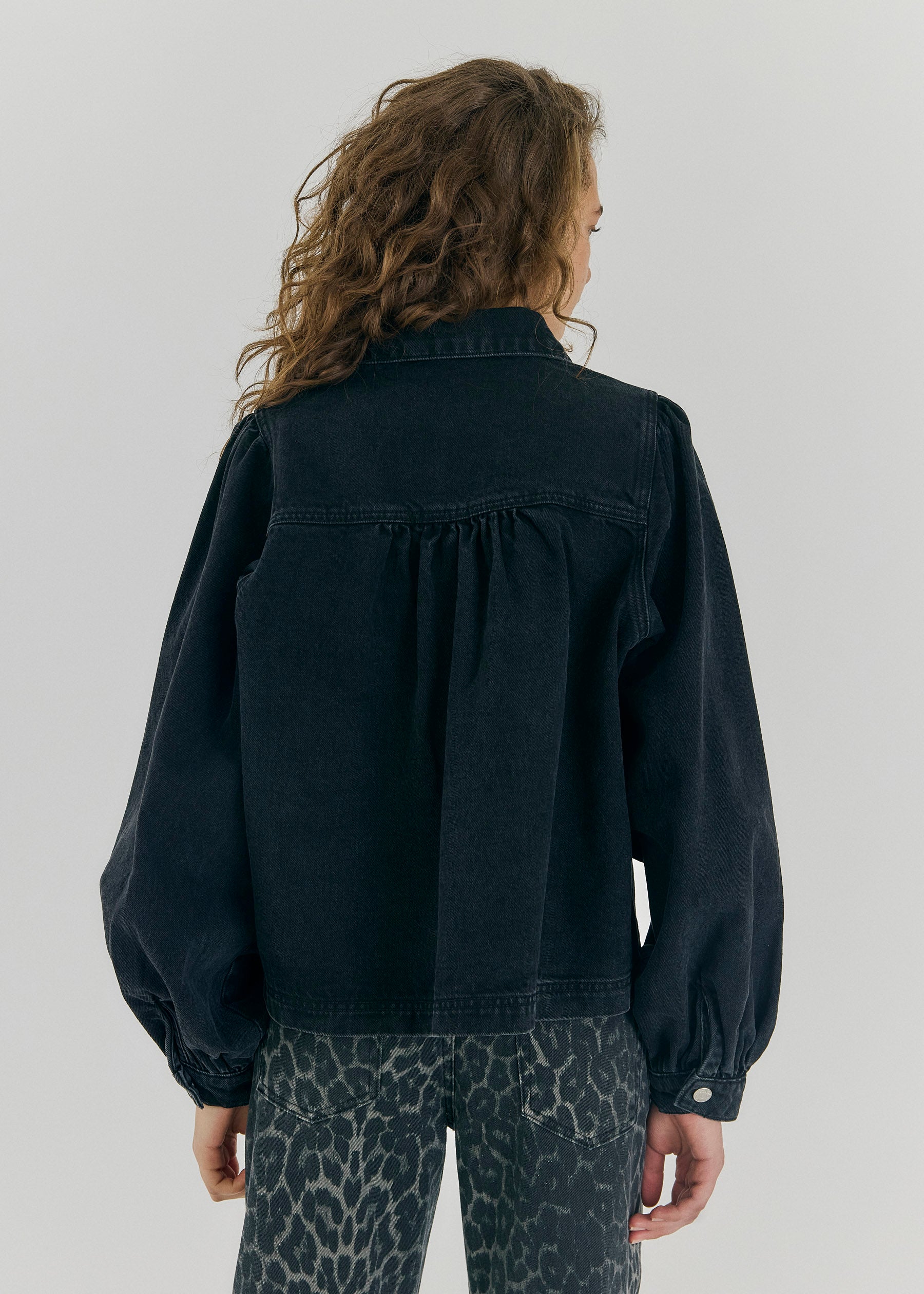 NORR Ninni clean denim shirt Shirts Black washed