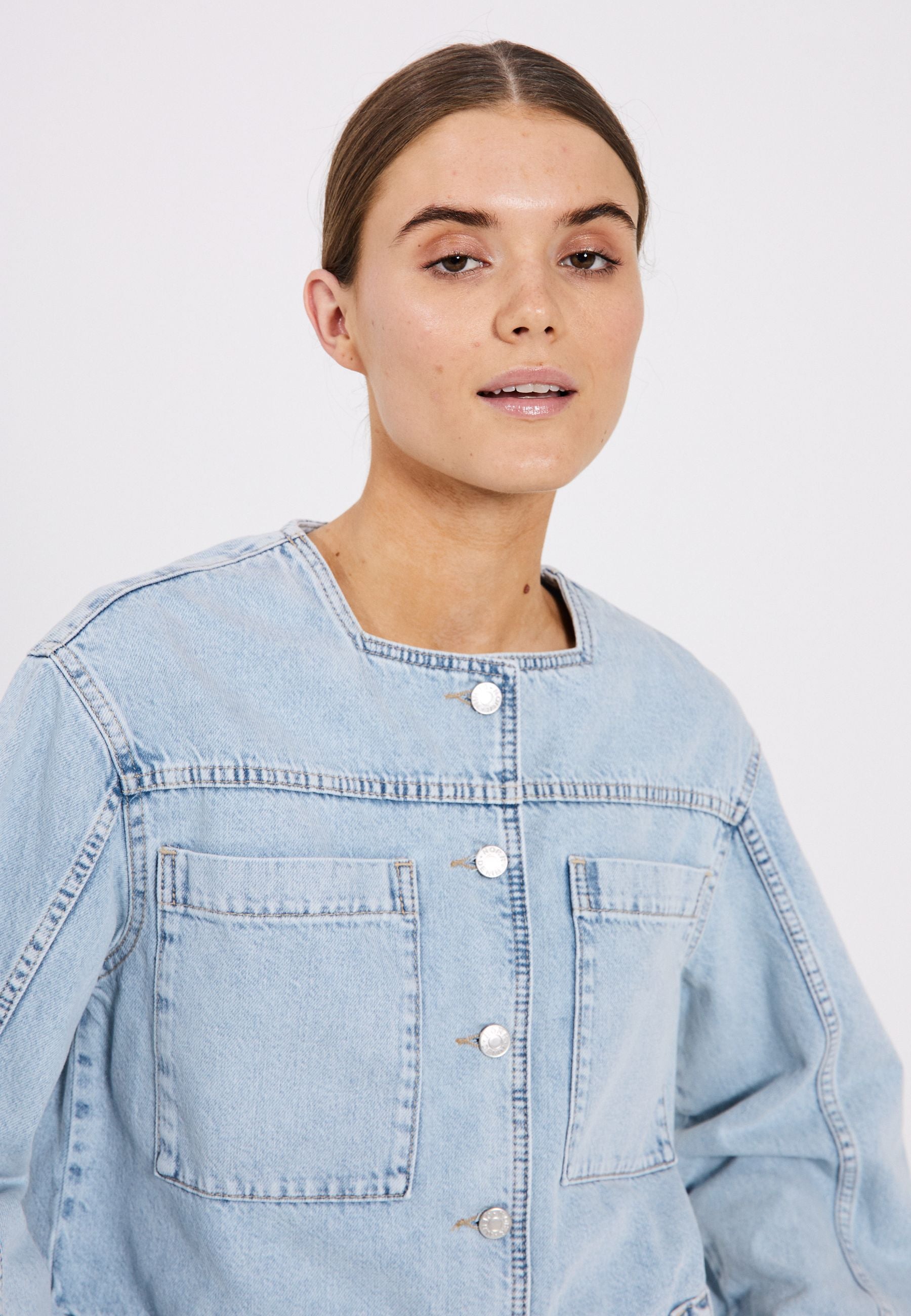 NORR Ninni denim jacket Jackets Blue light wash