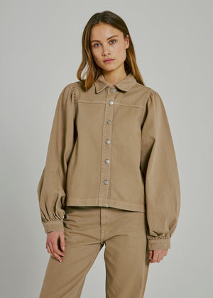 NORR Ninni denim shirt Shirts Dark Sand