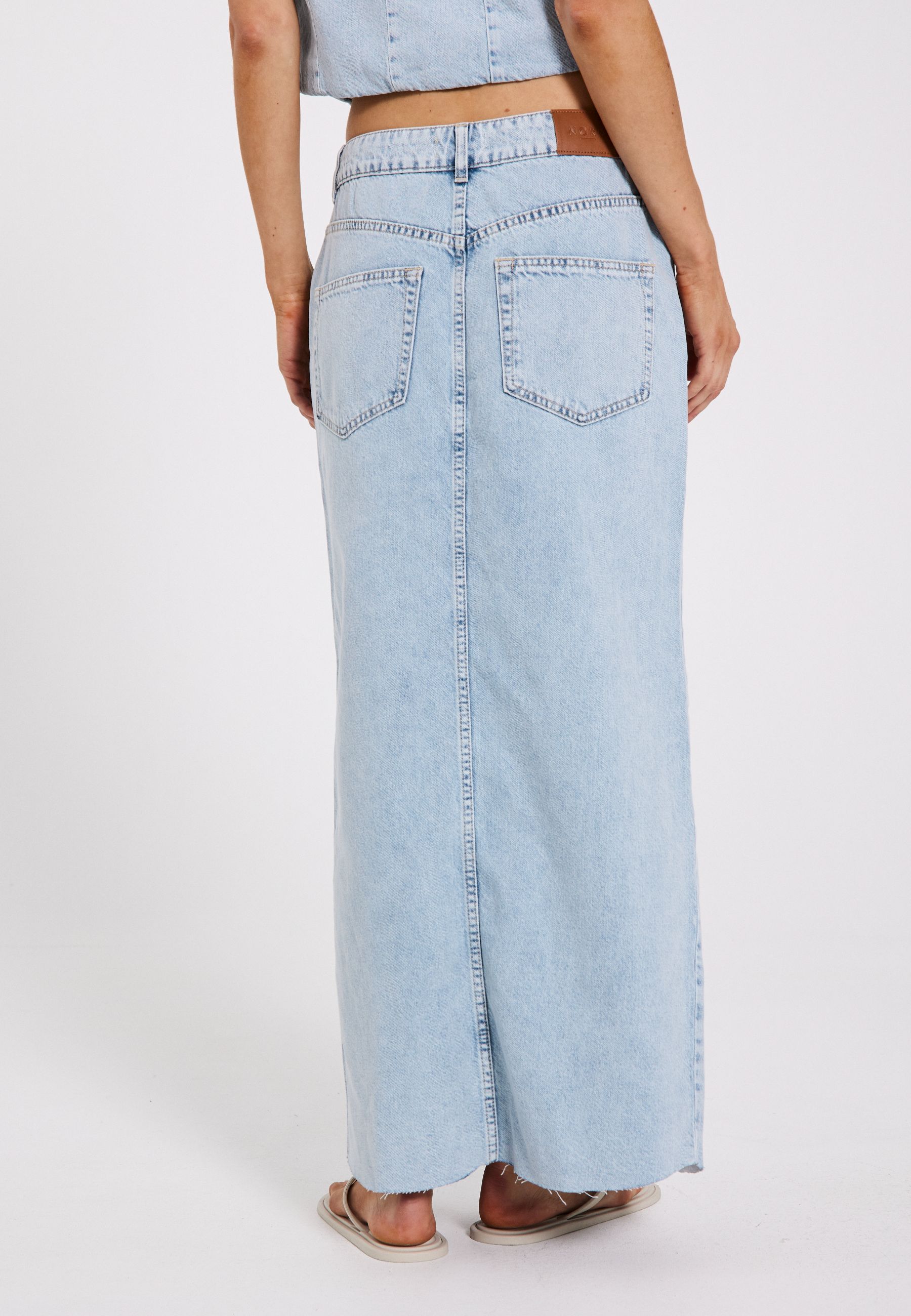 NORR Ninni maxi denim skirt Skirts Blue light wash