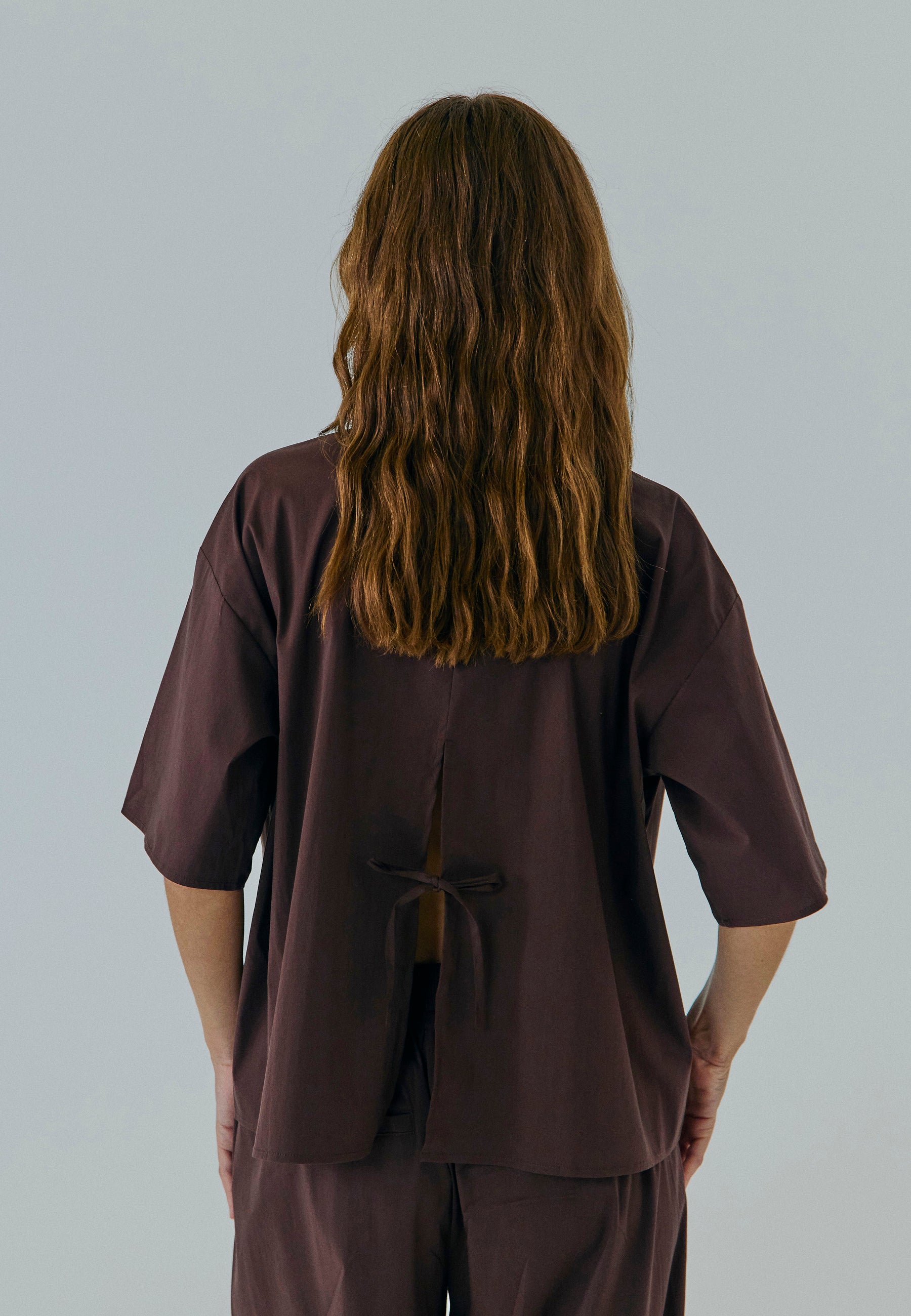 NORR Otilia string shirt Shirts Dark Brown