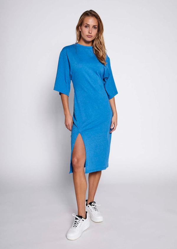 NORR Payton slit dress Dresses Strong blue