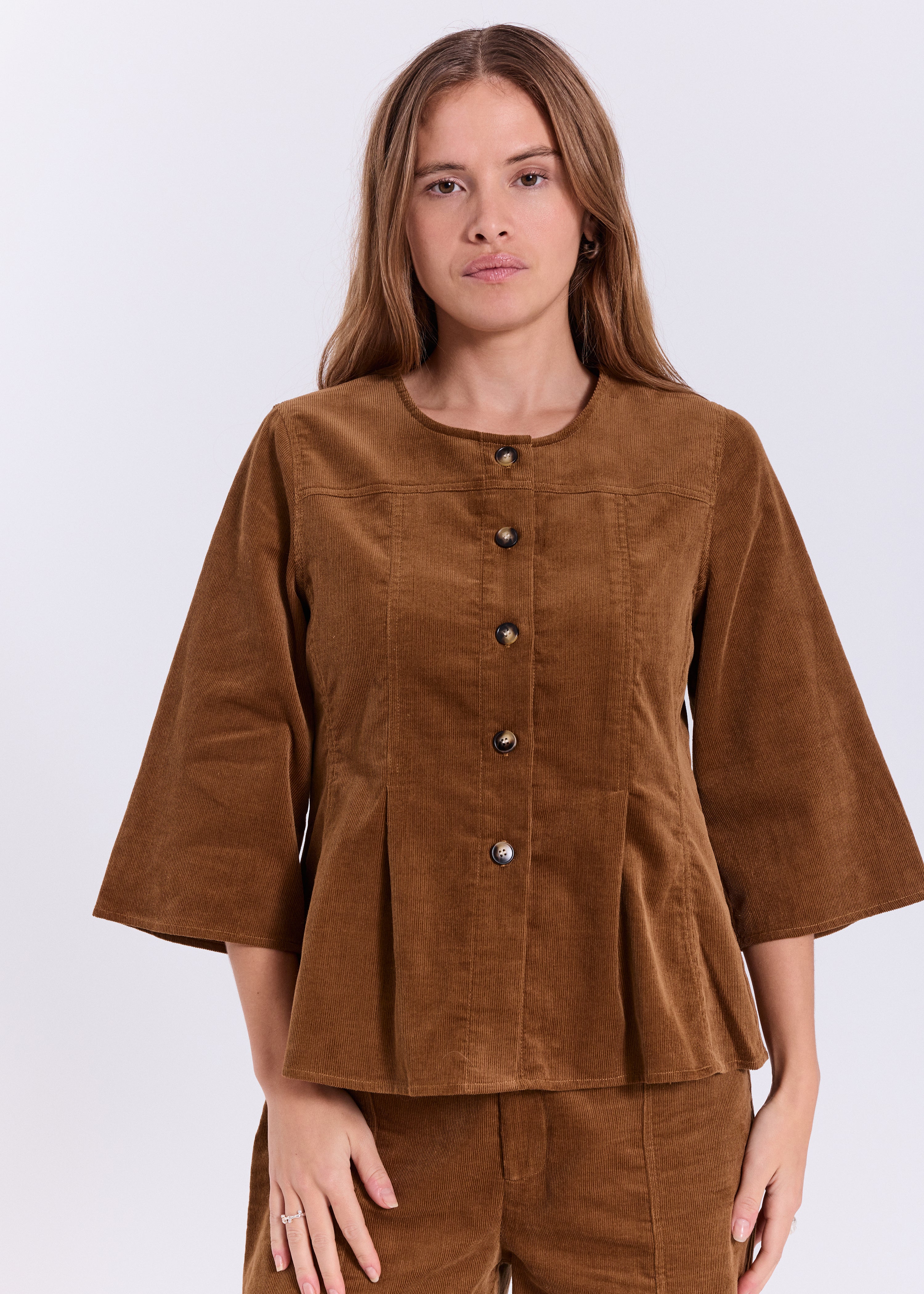 NORR Rina top Tops Caramel brown
