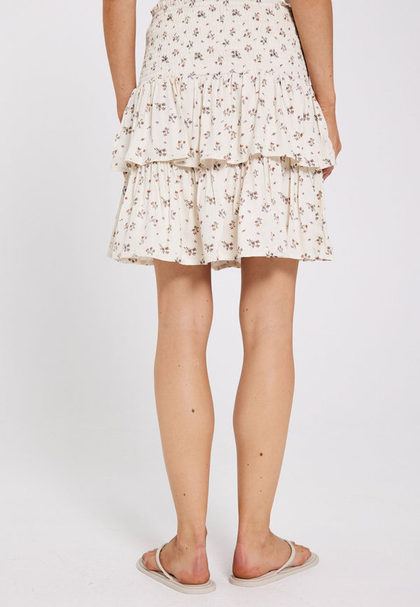 NORR Sabby skirt Skirts Off-white flower print AOP