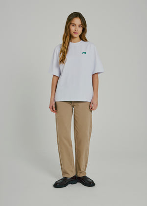 NORR Sanda tee T-shirts White w. green print