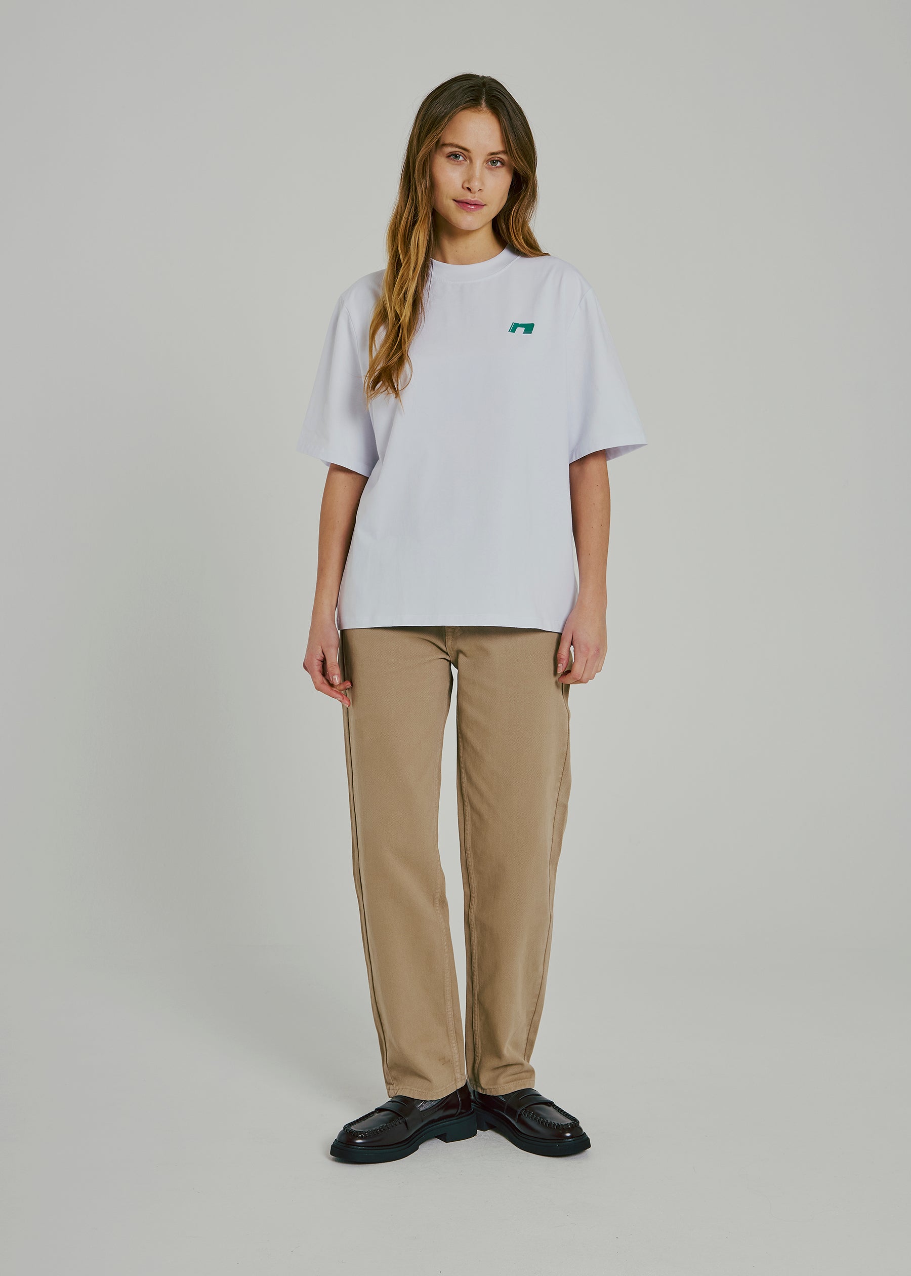 NORR Sanda tee T-shirts White w. green print