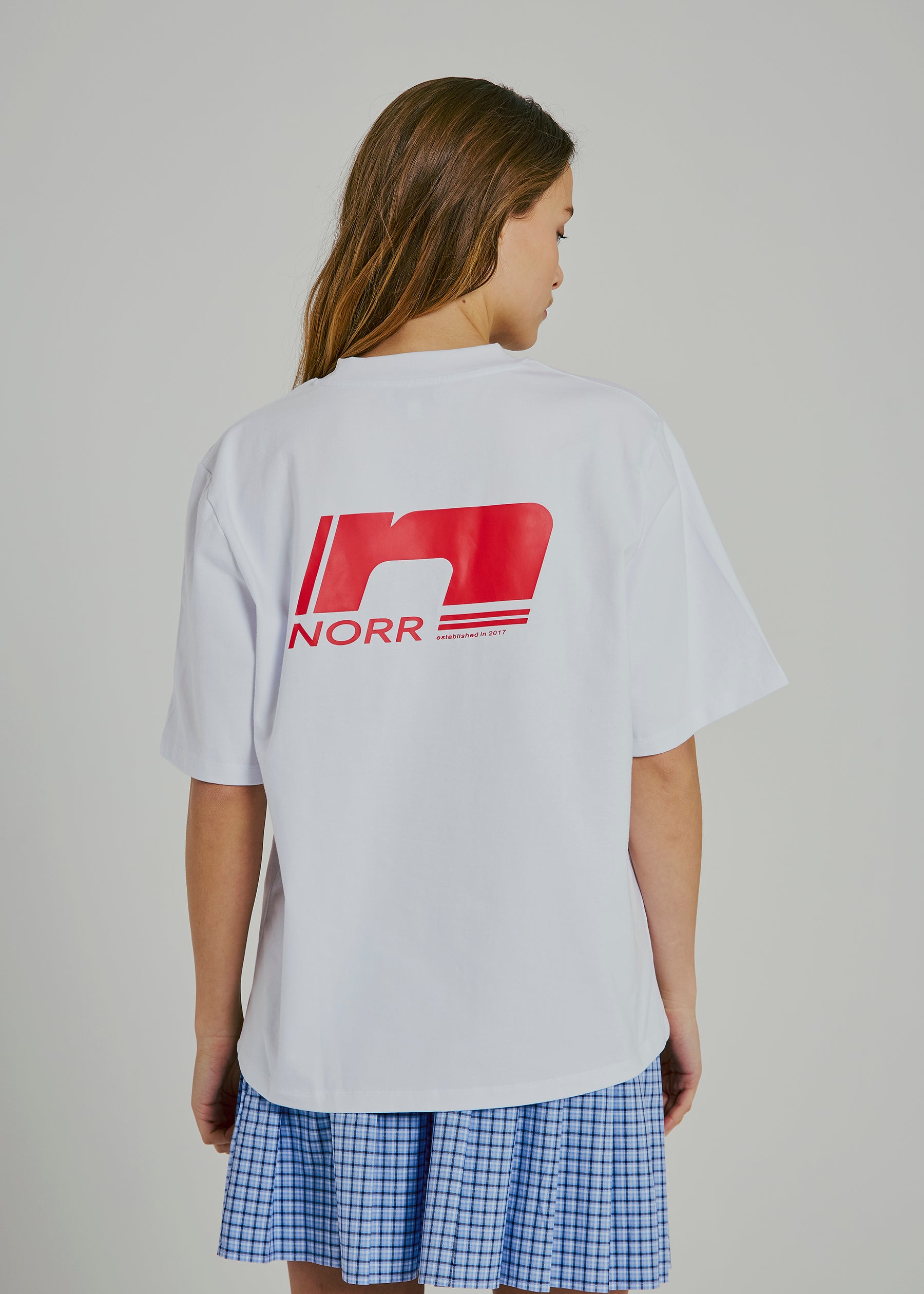 NORR Sanda tee T-shirts White w. red print