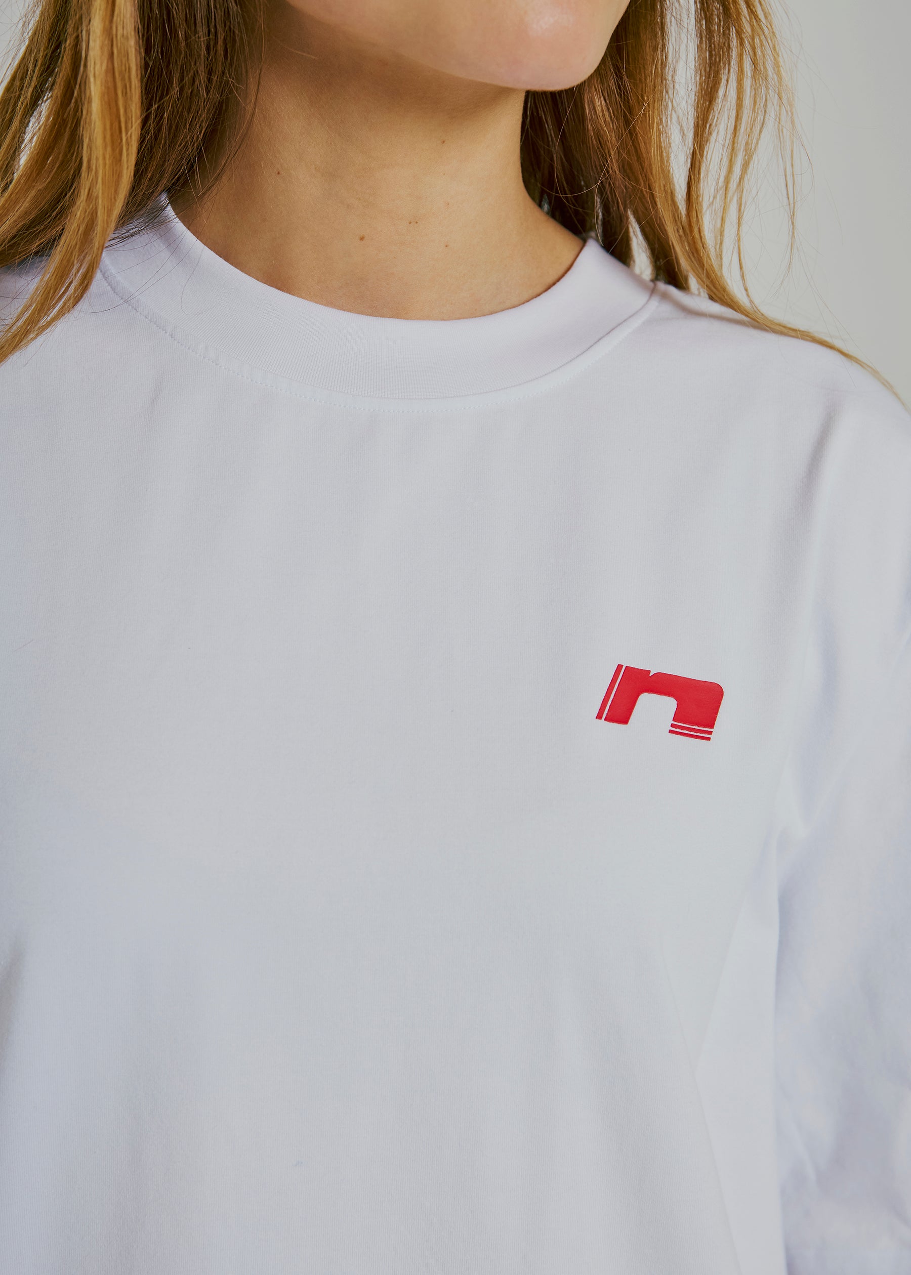 NORR Sanda tee T-shirts White w. red print