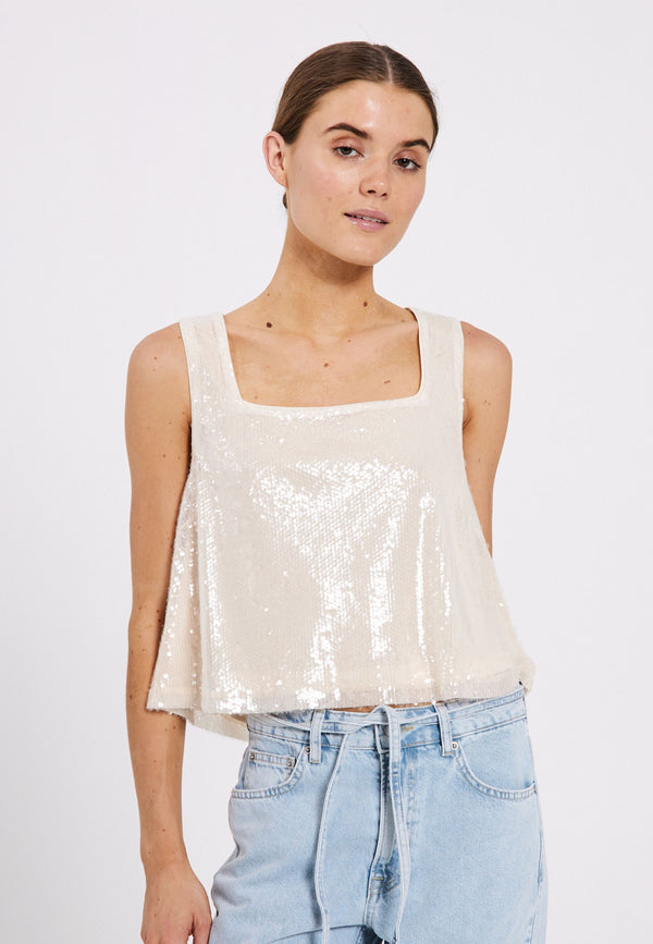 NORR Sequina SL top Tops Off-white