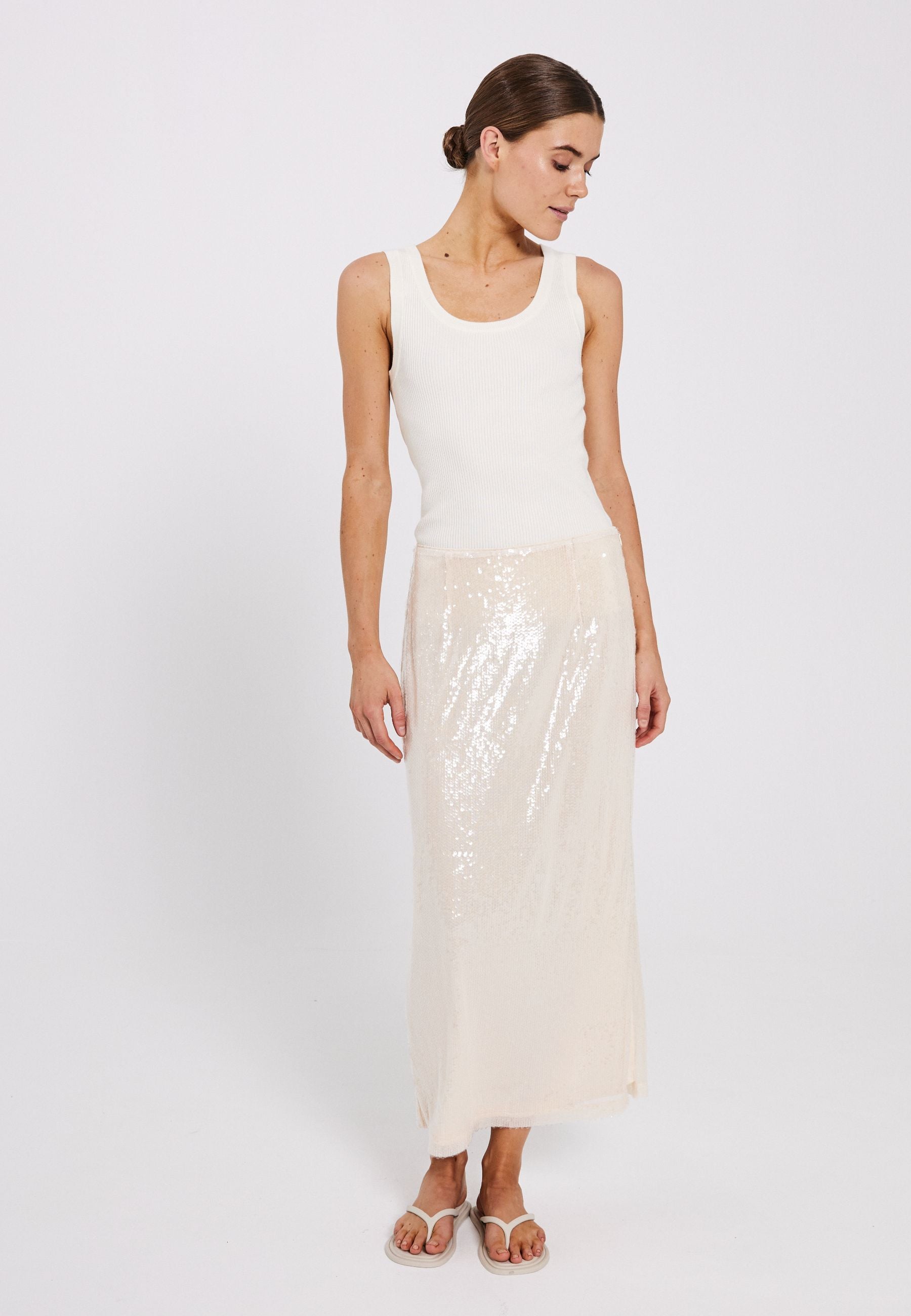 NORR Sequina skirt Skirts Off-white