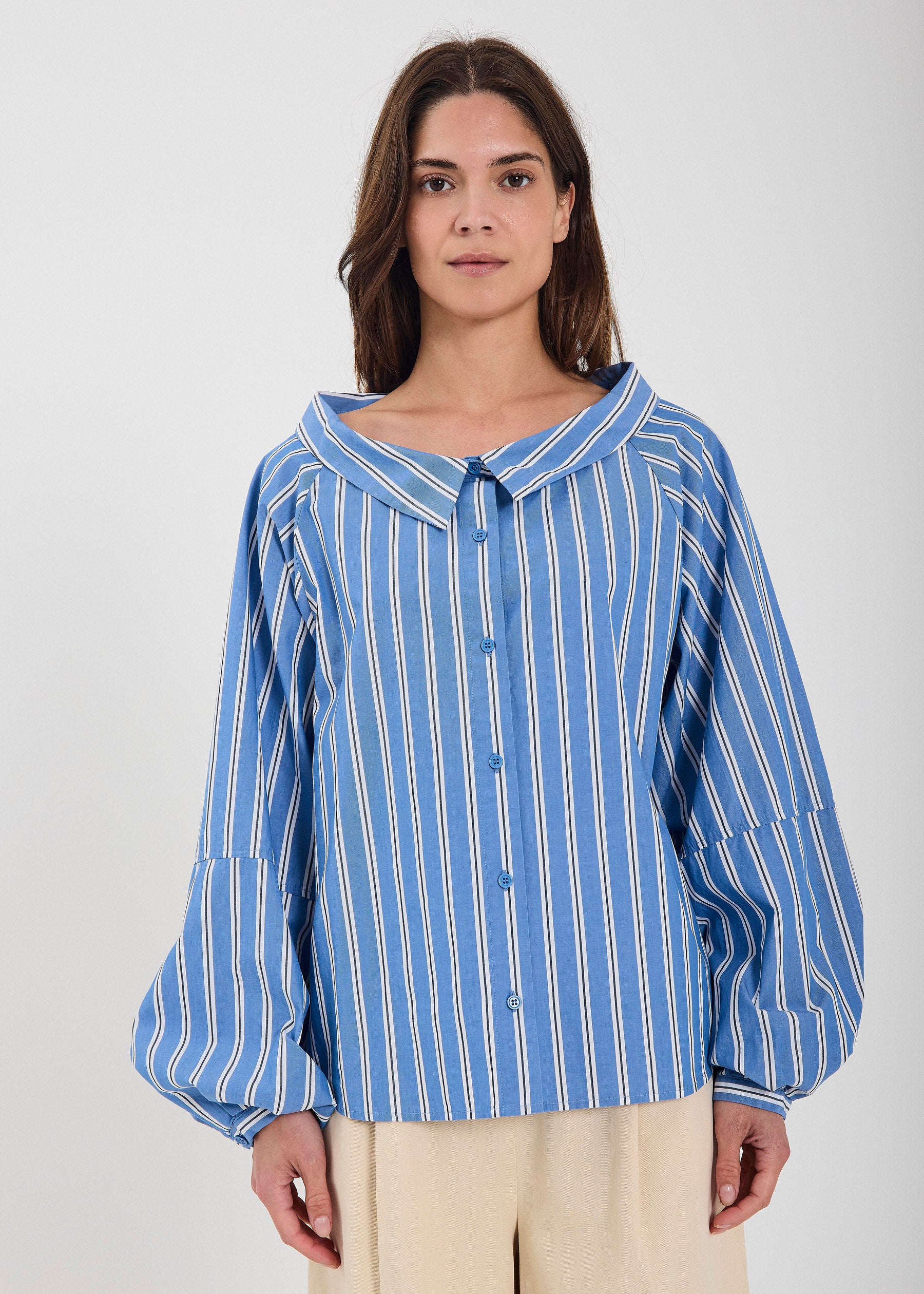 NORR Shala shirt Shirts Blue stripe