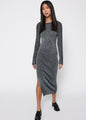 Sherry Metallic knit dress - Silver lurex