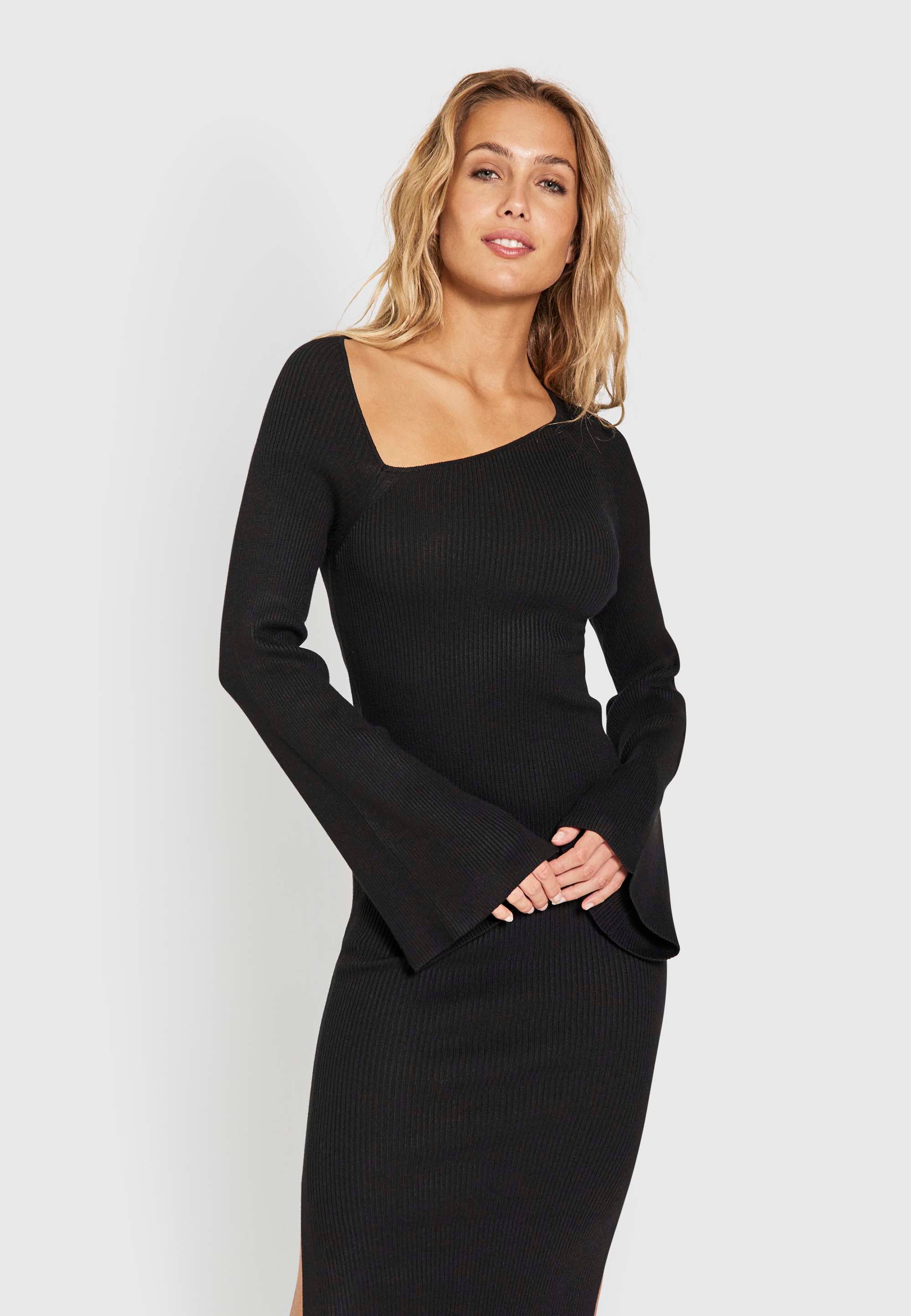 NORR Sherry WS knit dress Dresses Black01