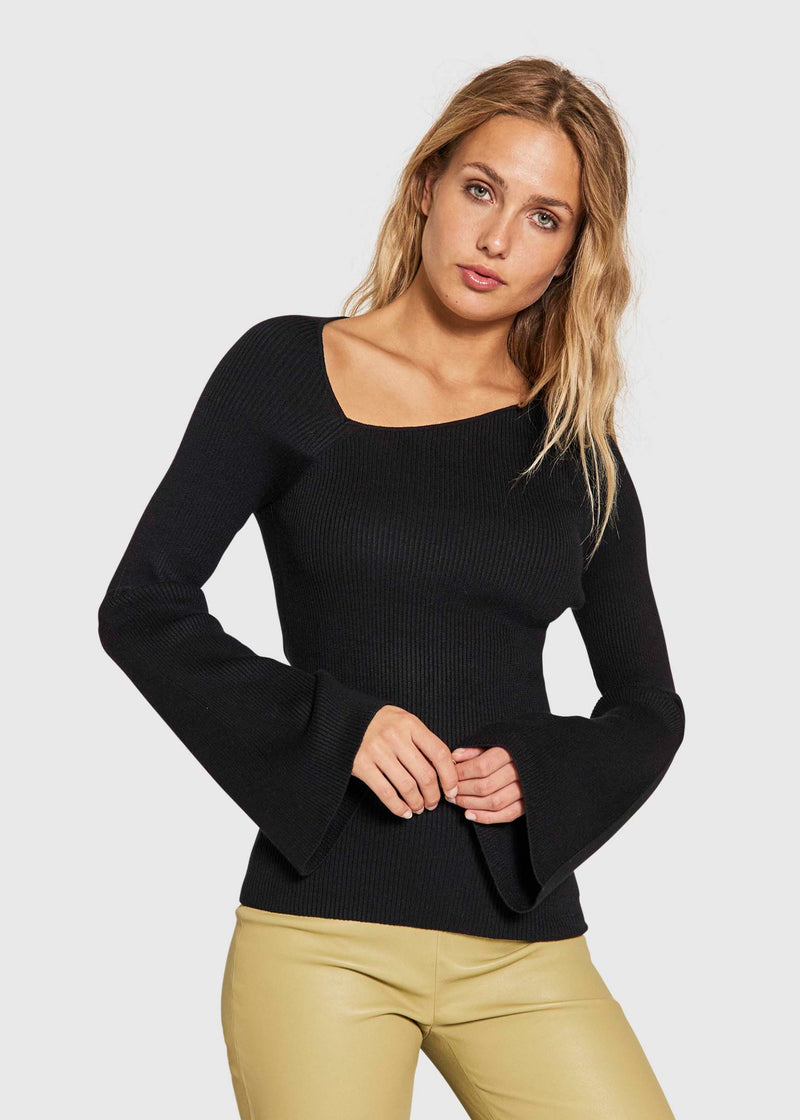 NORR Sherry WS knit top Tops Black01