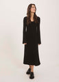 Sherry flared knit dress - Black