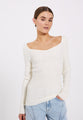 Sherry heart knit top - Off-white