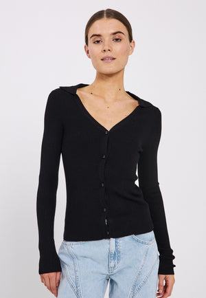 NORR Sherry knit cardigan Cardigans Black