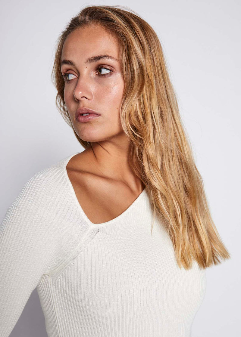 NORR Sherry knit top Tops Off-white