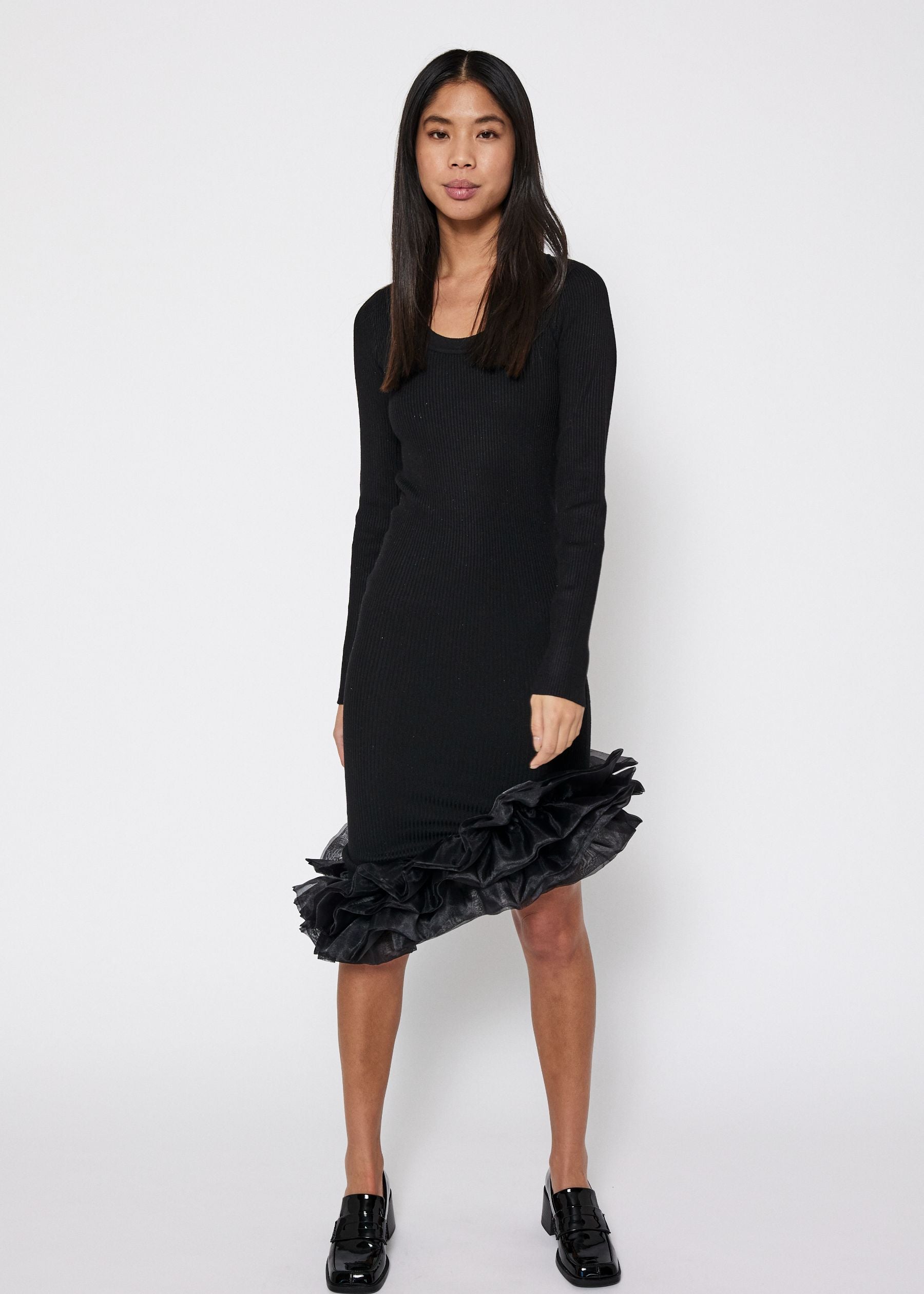 NORR Sherry organza knit dress Dresses Black