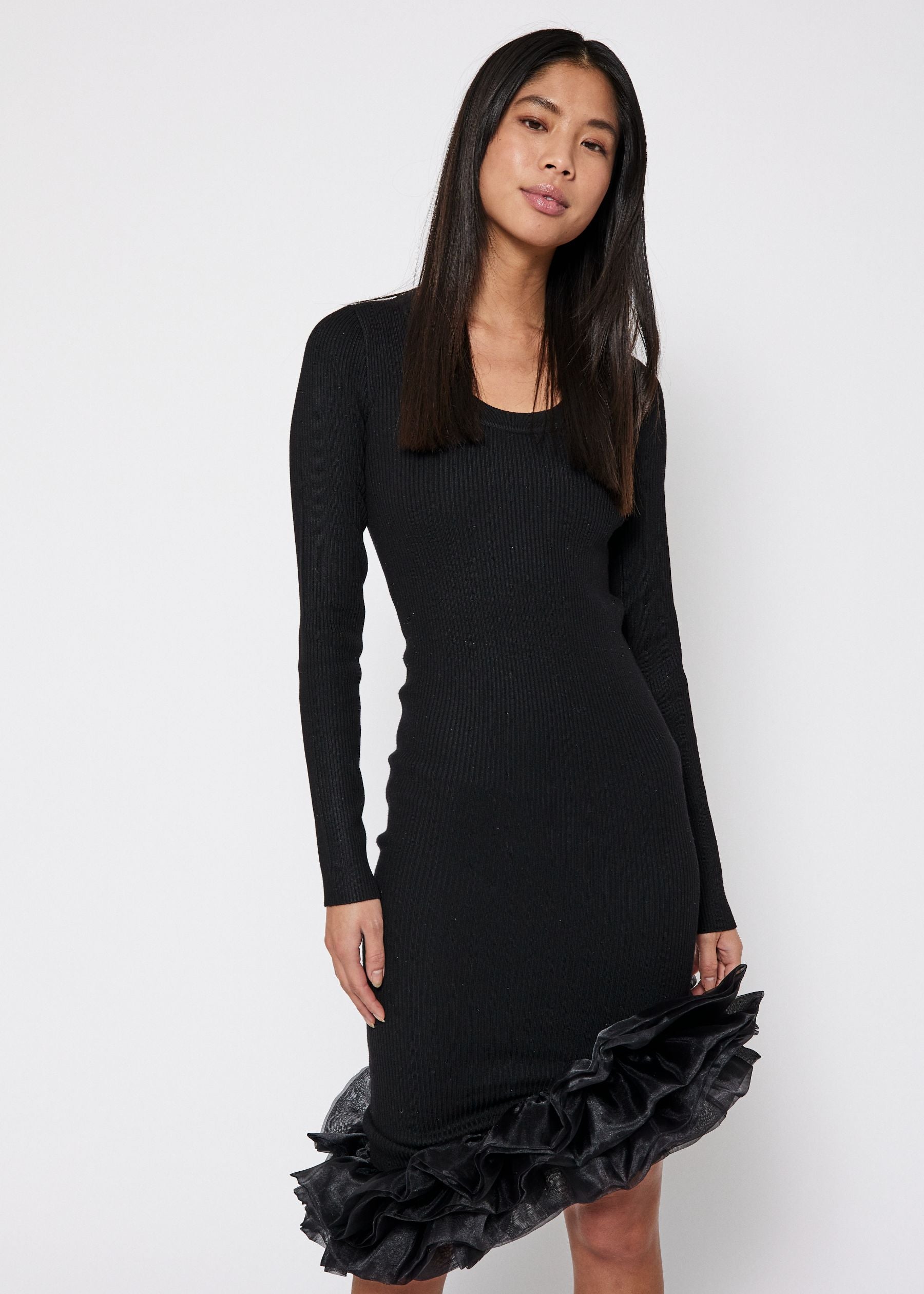 NORR Sherry organza knit dress Dresses Black