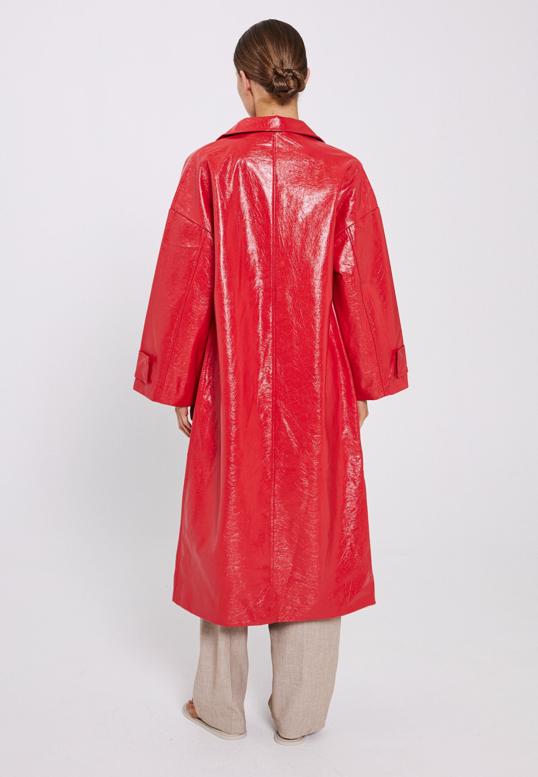 NORR Silvia clean trench coat Jackets Bright red