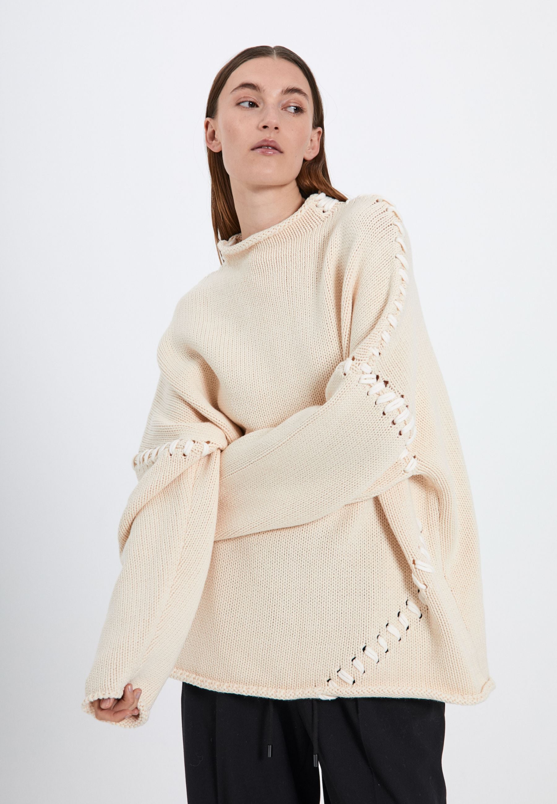 NORR Strings knit top Knits Off-white