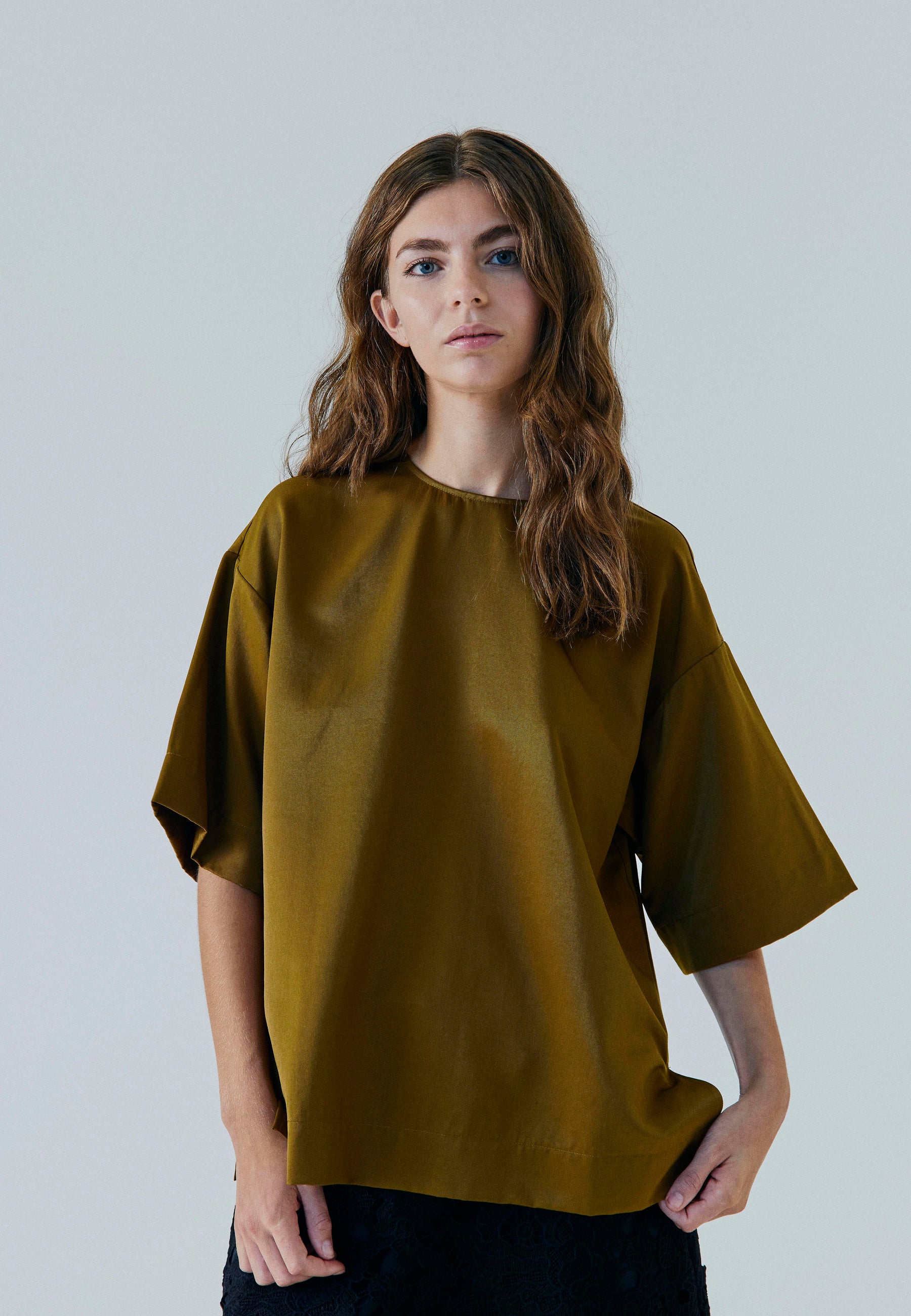 NORR Talua oversized top Tops Caramel brown