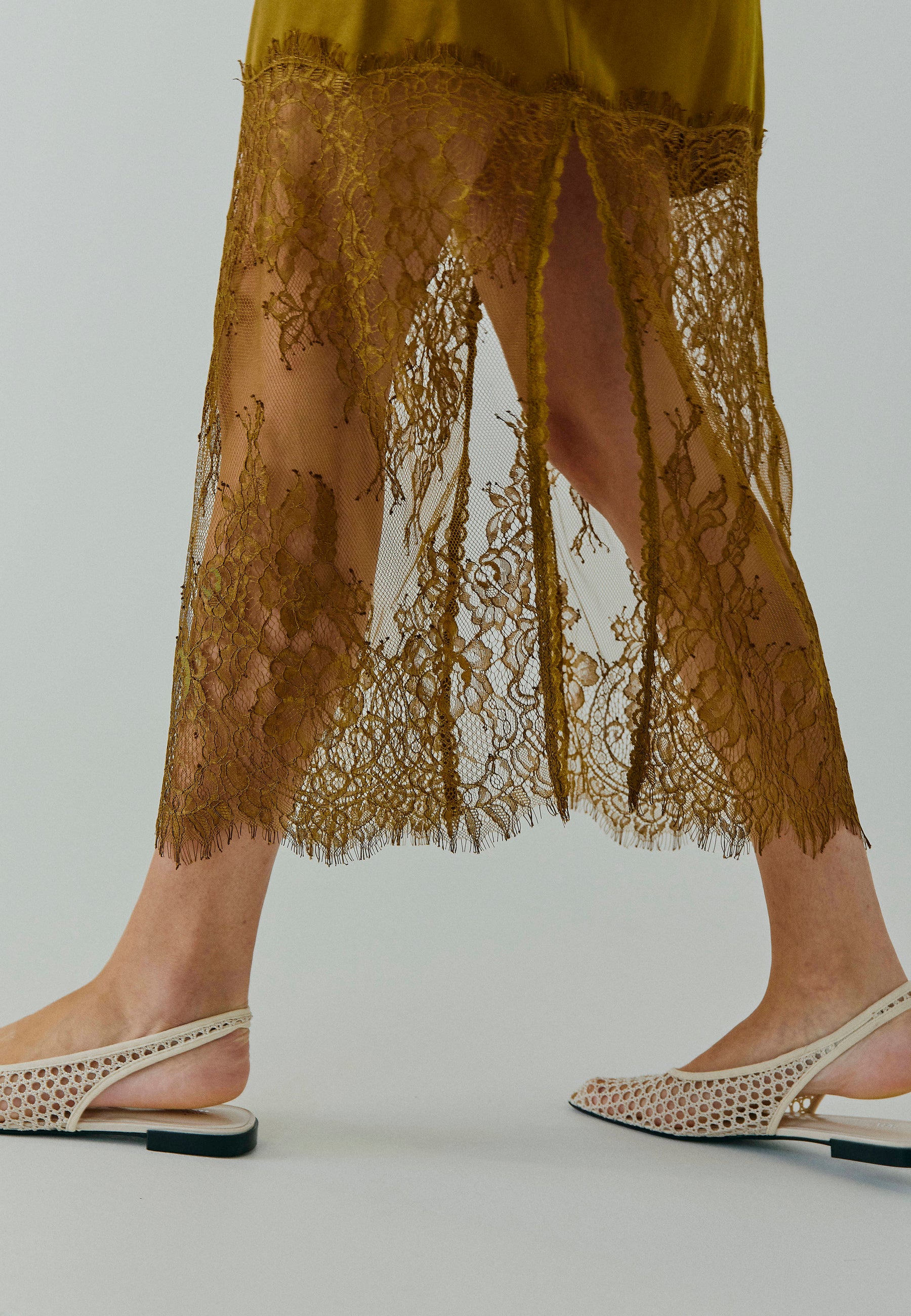 NORR Talua slip dress Dresses Caramel brown
