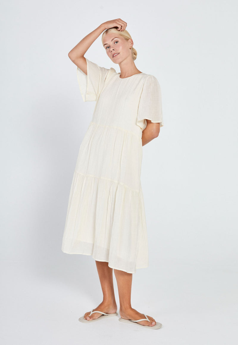 NORR Tamara midi dress Dresses Off-white