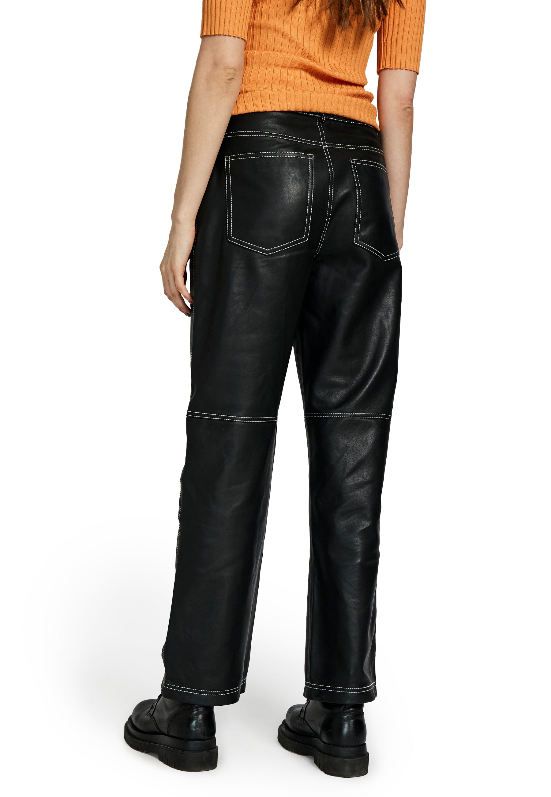 NORR Tar leather pants Pants Black