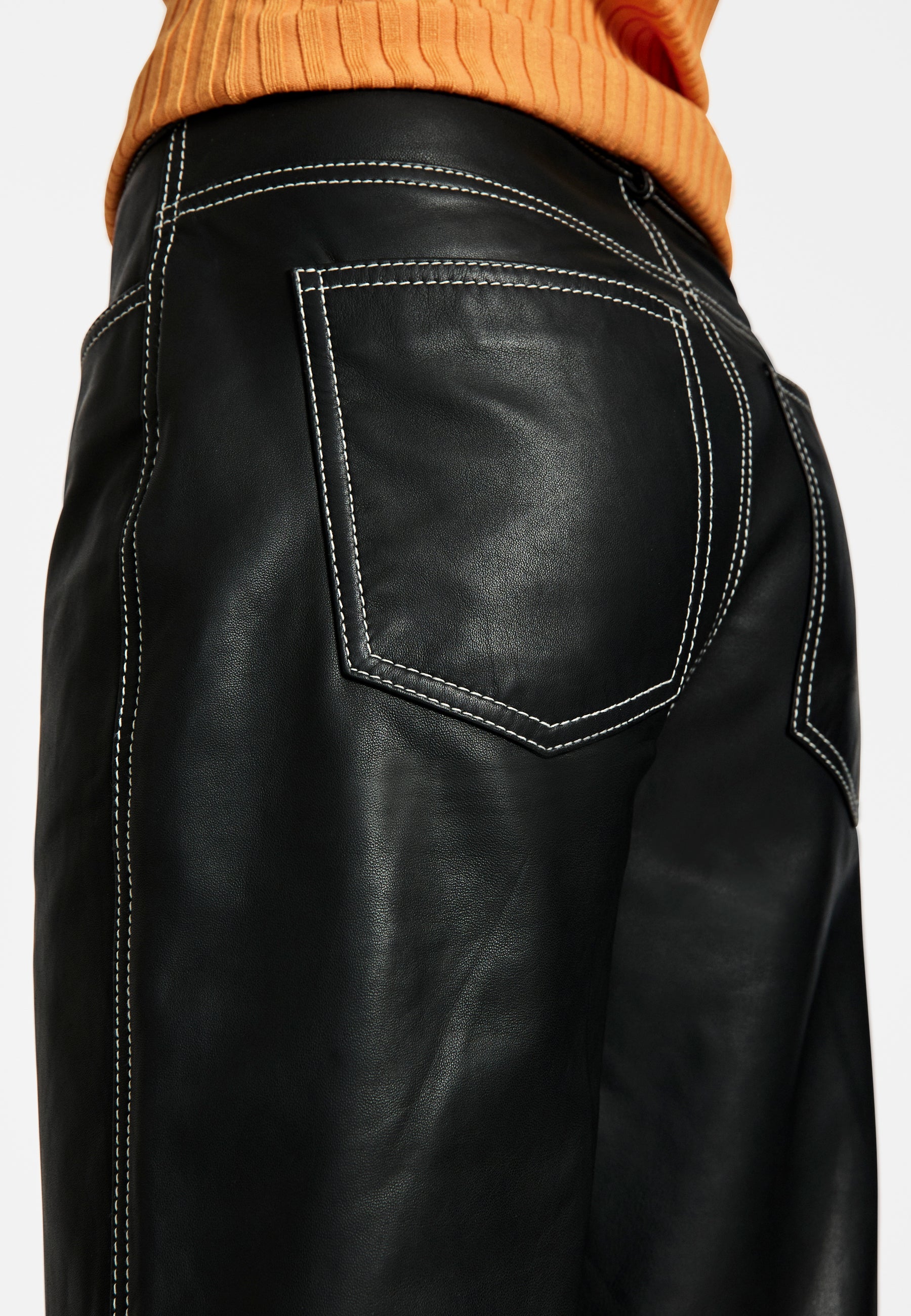 NORR Tar leather pants Pants Black