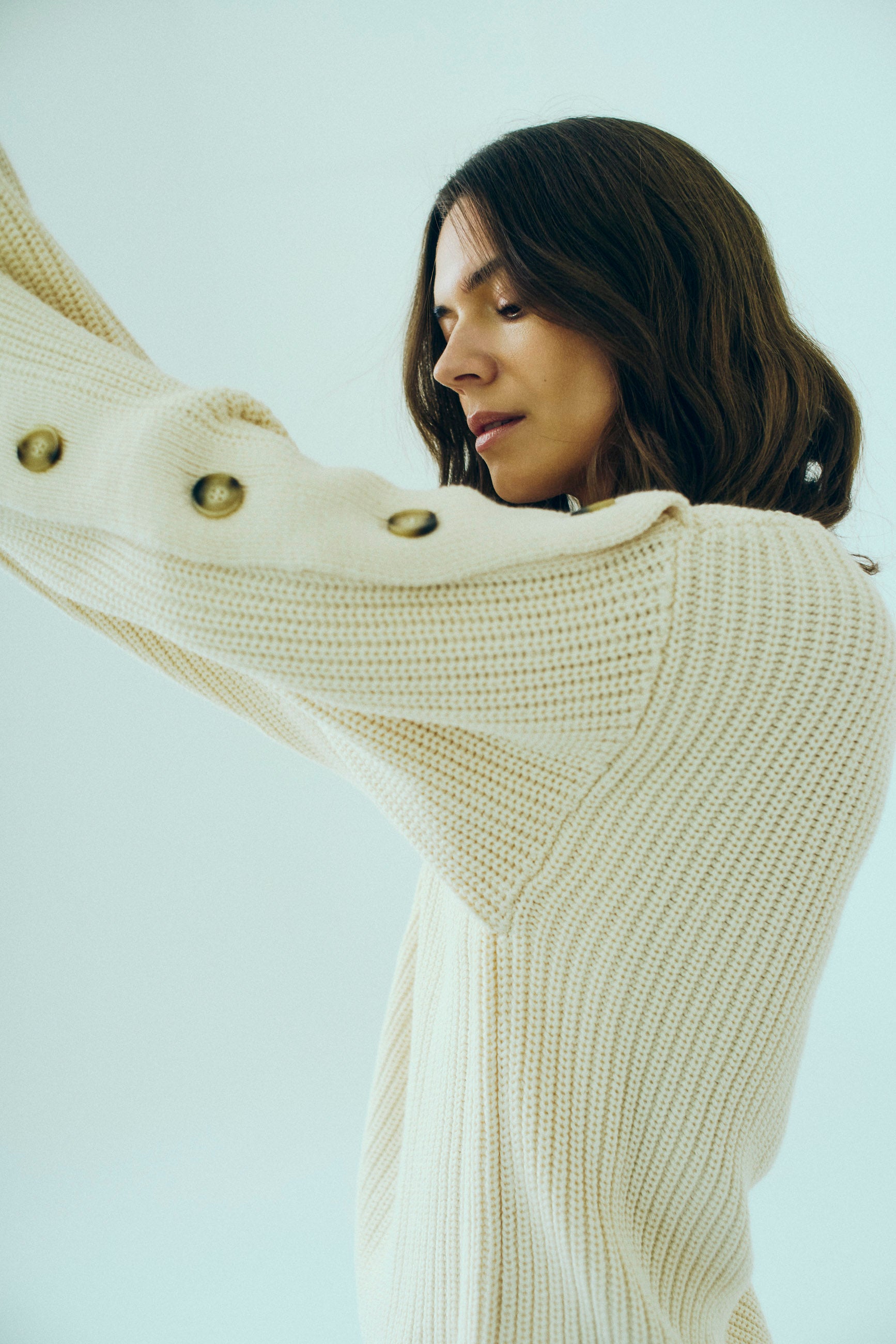 NORR Tristan knit top Knits Off-white