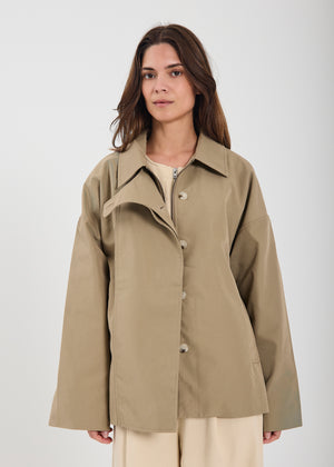 NORR Vana short trench Jackets Warm Beige