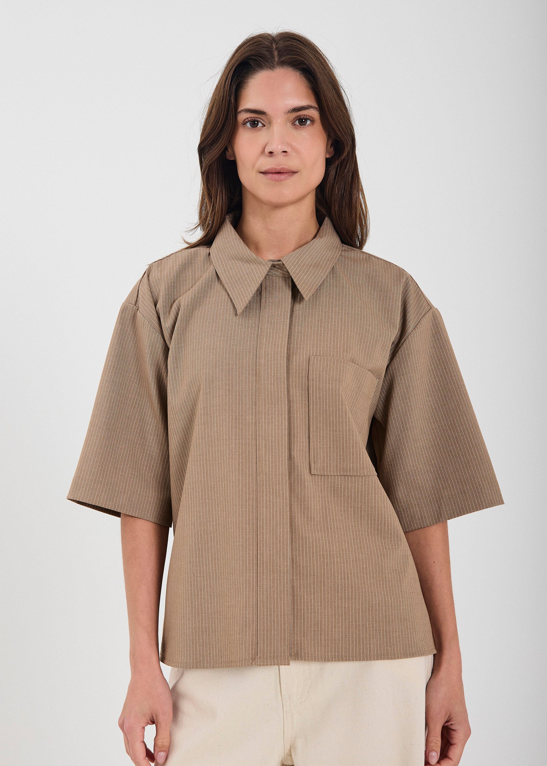 NORR Willow SS shirt Shirts Sand stripe